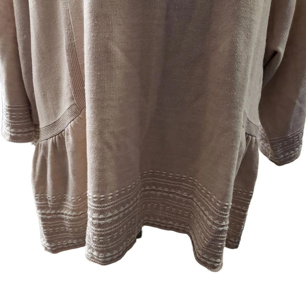 Designer CT1086a Wrap London Women's tan lightweight sweater. 12/14 Size XL / US 12-14 / IT 48-50 - 4 Thumbnail