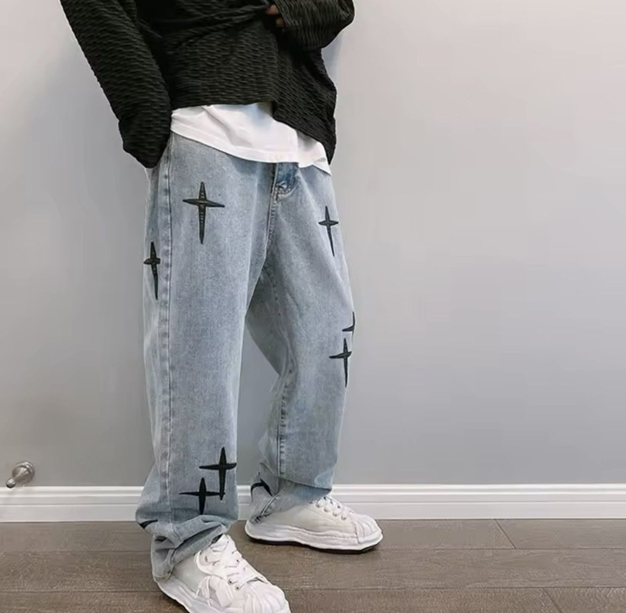 Designer × Japanese Brand vintage embroidered baggy jeans Size US 31 - 2 Thumbnail