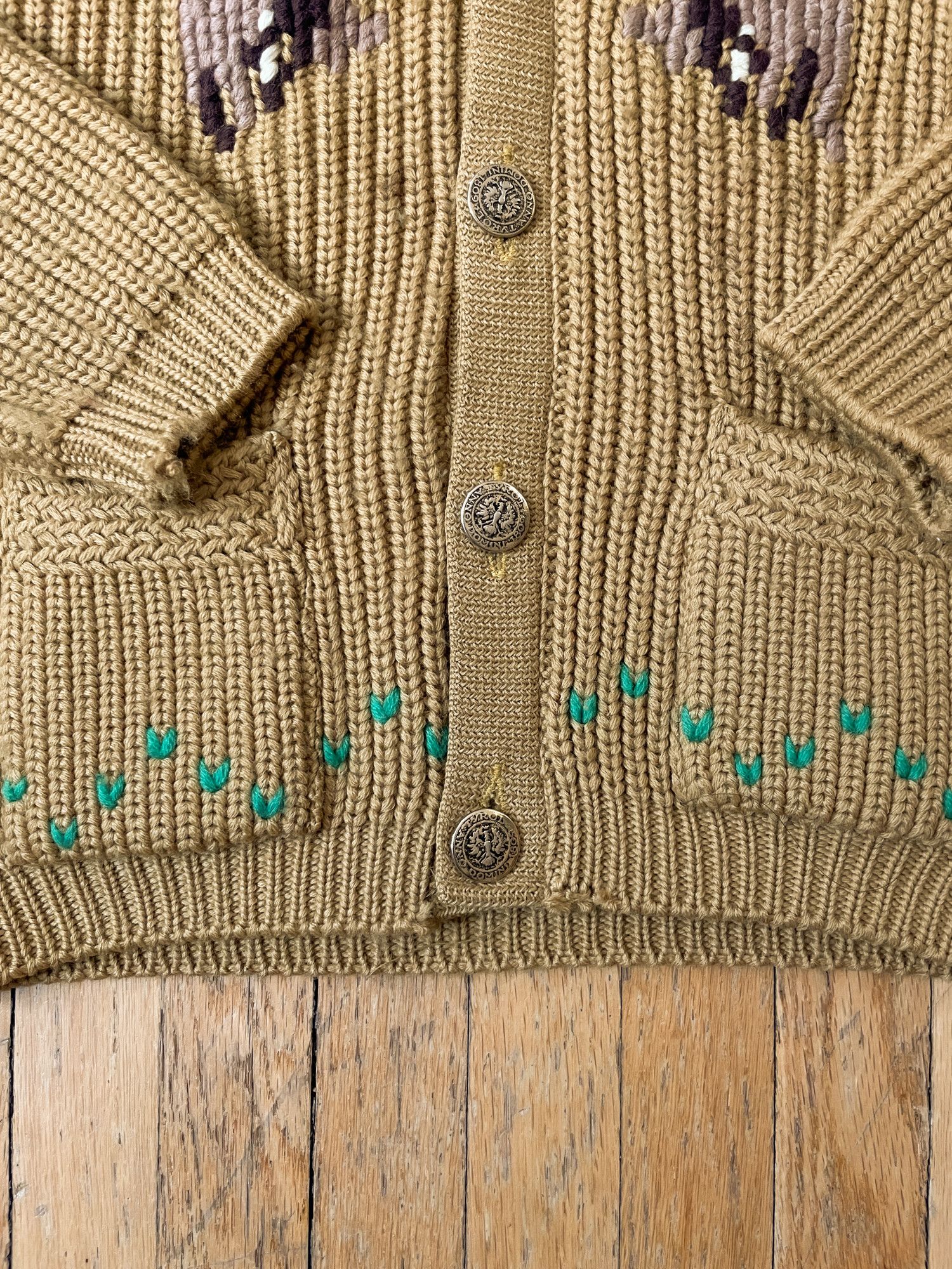 Vintage 70s Mustard Wool 'GOAT' Cowichan Jacket Size US S / EU 44-46 / 1 - 3 Thumbnail