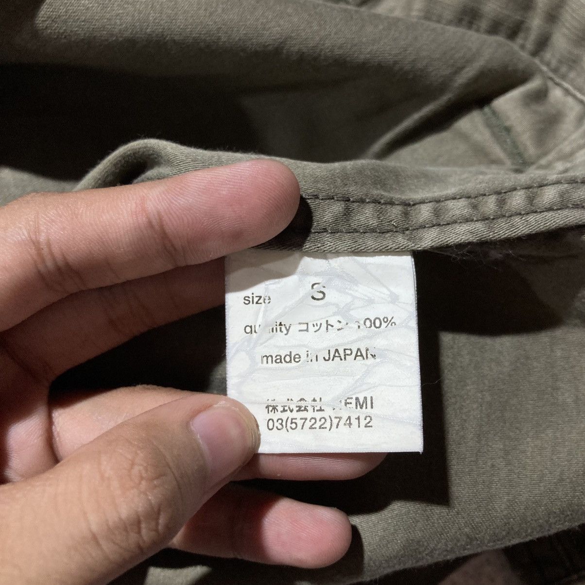 Japanese Brand 🇯🇵 Remi Relief Japan Workshirt Double Pocket Military Green Size US XS / EU 42 / 0 - 18 Thumbnail