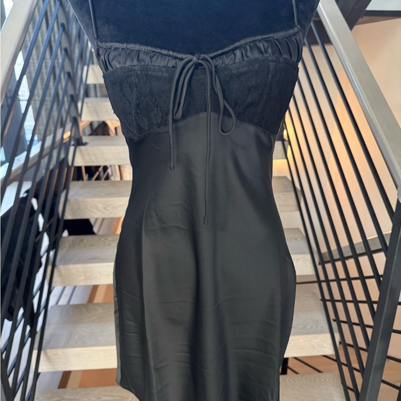 Urban Outfitters Urban outfitters New Elegant Black Satin Slip Dress size XS Size XS / US 0-2 / IT 36-38 - 6 Thumbnail