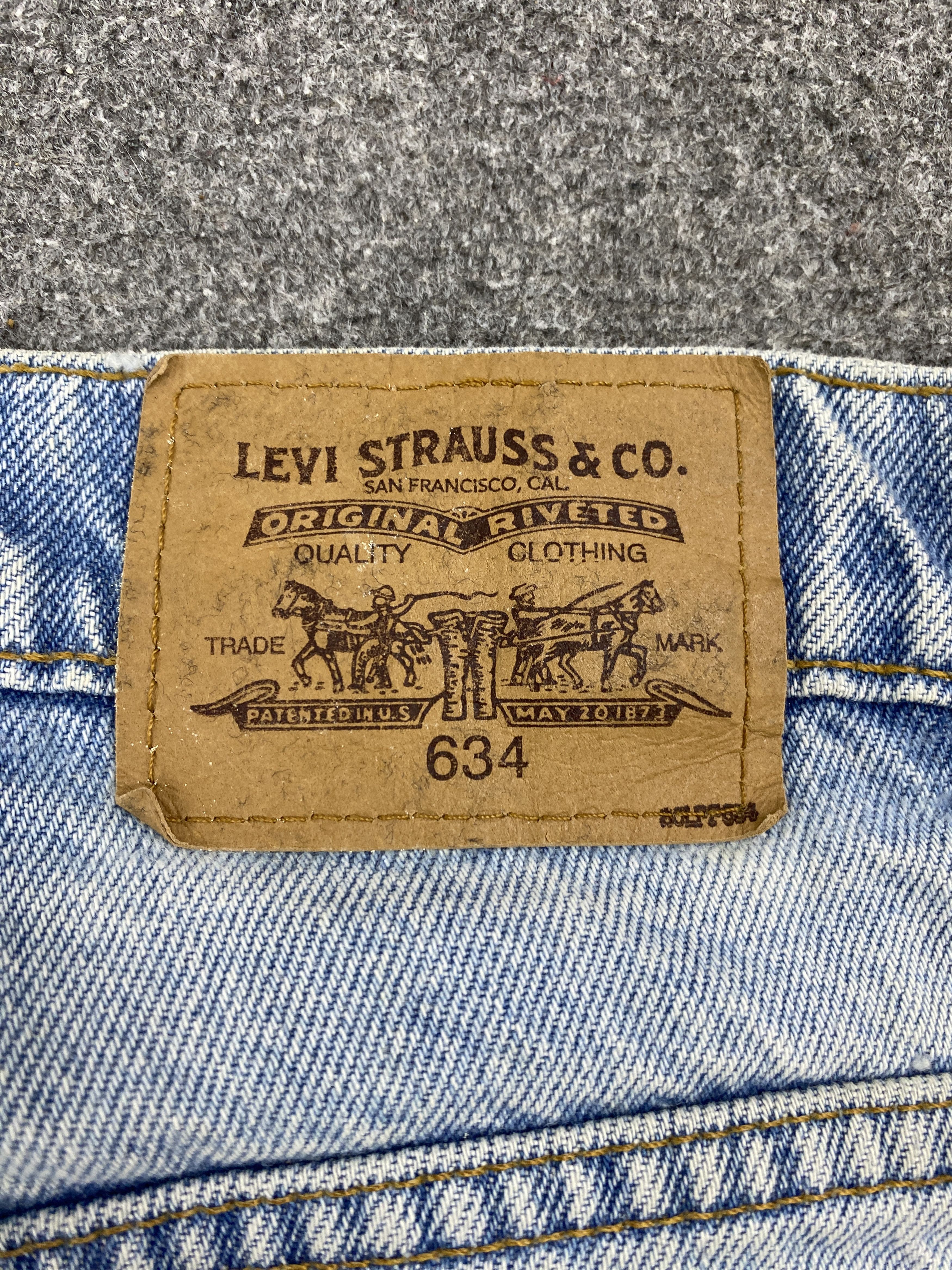 Levi's × Vintage Vintage 90s Levis 634 Orange Tabs Light Washed Jeans Size US 33 - 5 Thumbnail