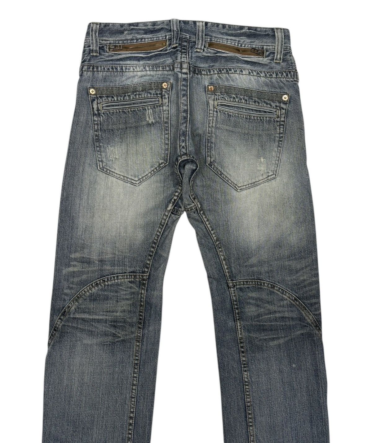 If Six Was Nine 🔥SOUL OF FREEDOM ZIPPER BIKER DENIM JEANS Size US 33 - 6 Thumbnail