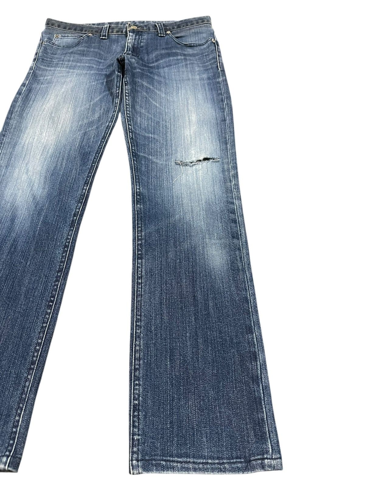Blue Blue Japan × HOLLYWOOD RANCH MARKET × Japan Blue Vintage Hollywood Ranch Market Slim Fit Distressed Denim Size US 32 / EU 48 - 3 Thumbnail