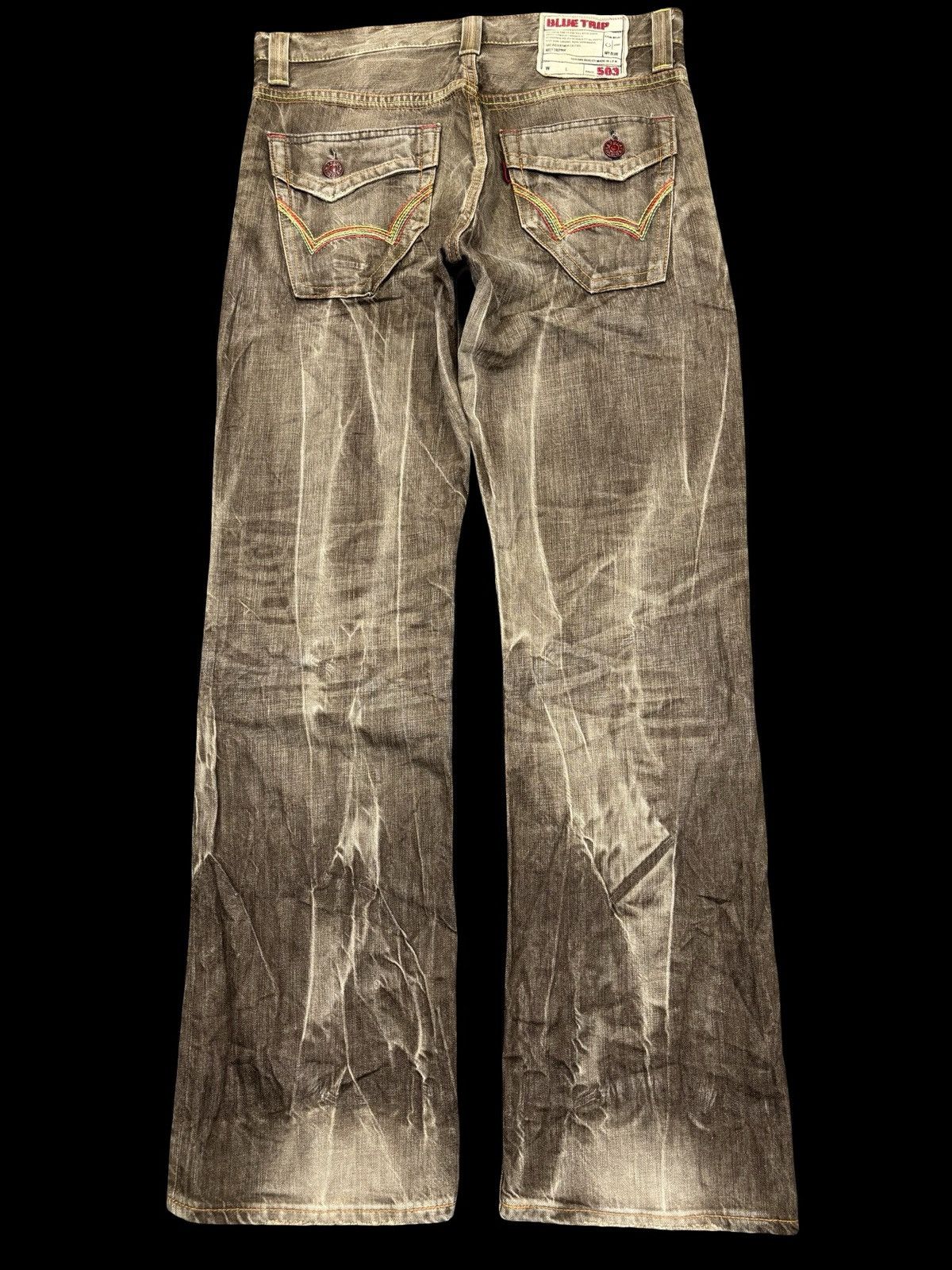 Edwin 💥Raw Fades💥Flare Edwin 503 Explosion Style Fades Denim K25 Size US 34 / EU 50 - 2 Thumbnail