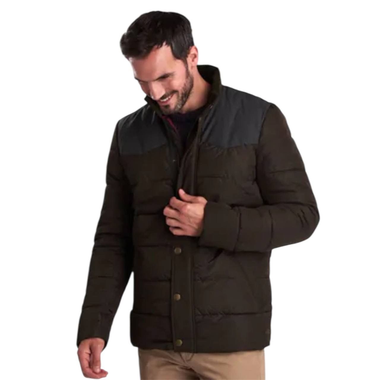 Barbour BARBOUR STEVENSON QUILT CLASSIC CASUAL OLIVE JACKET SZ M MEN Size US M / EU 48-50 / 2 - 2 Thumbnail