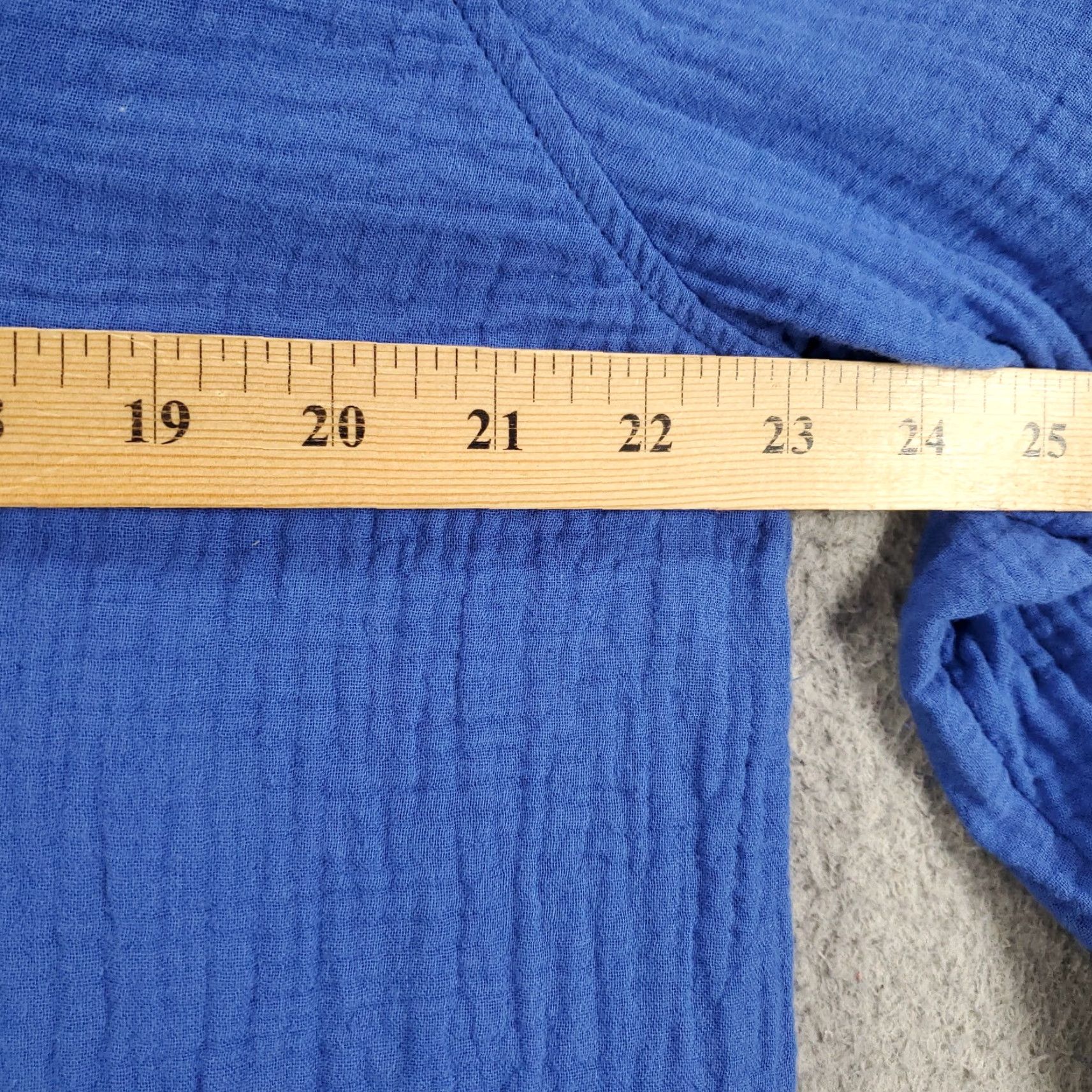 Soft Surroundings Womens Blouse Shirt Size Large Blue Textured Button Up Boho Tunic 100% Cotton Soft Surroundings White/Blue? Size L / US 10 / IT 46 - 4 Thumbnail