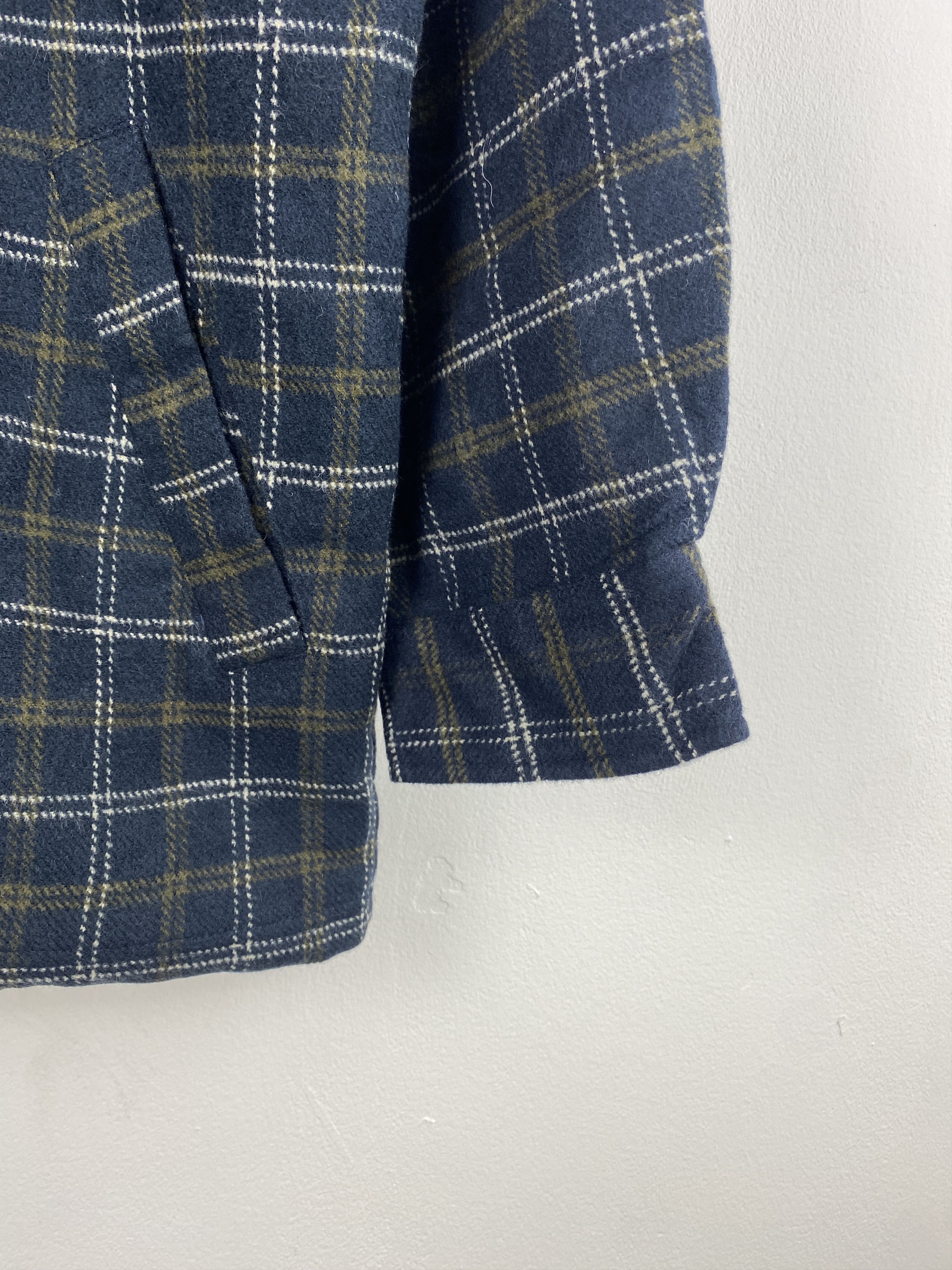 Japanese Brand Vintage BlackBass ShadowPlaid Zipper Flannel Jacket J1986 Size US L / EU 52-54 / 3 - 8 Thumbnail