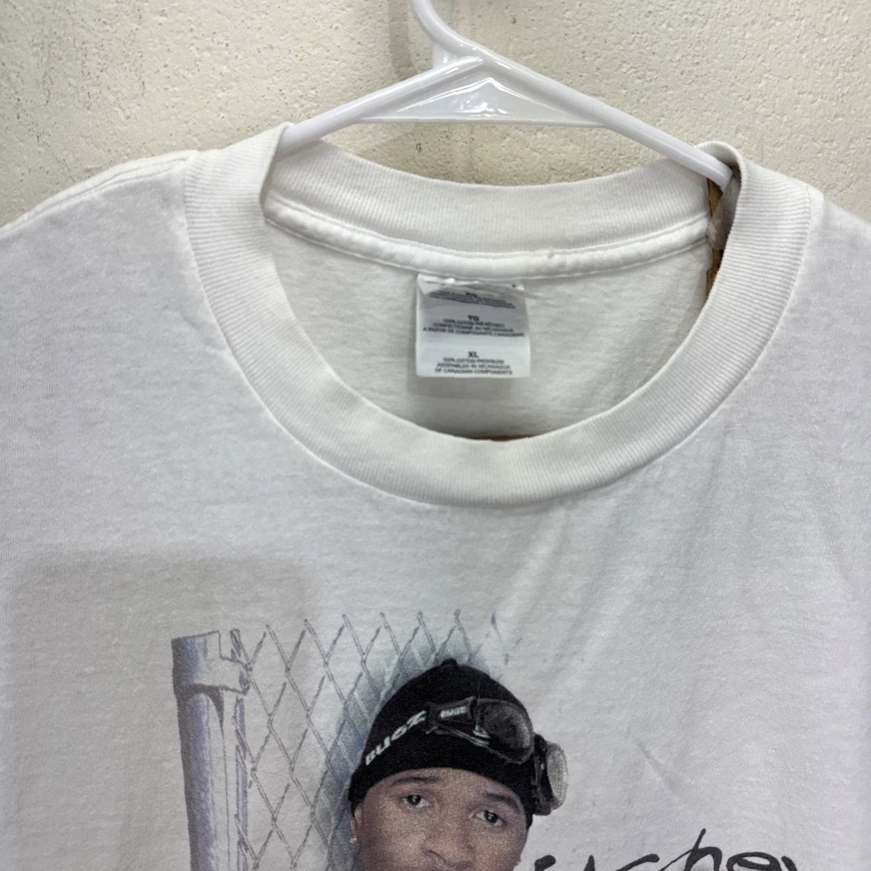 Gildan VINTAGE 1997 Usher My Way Album Promo T-Shirt Mens XL White 90s Music Hip Hop Graphic Print Size US XL / EU 56 / 4 - 4 Thumbnail