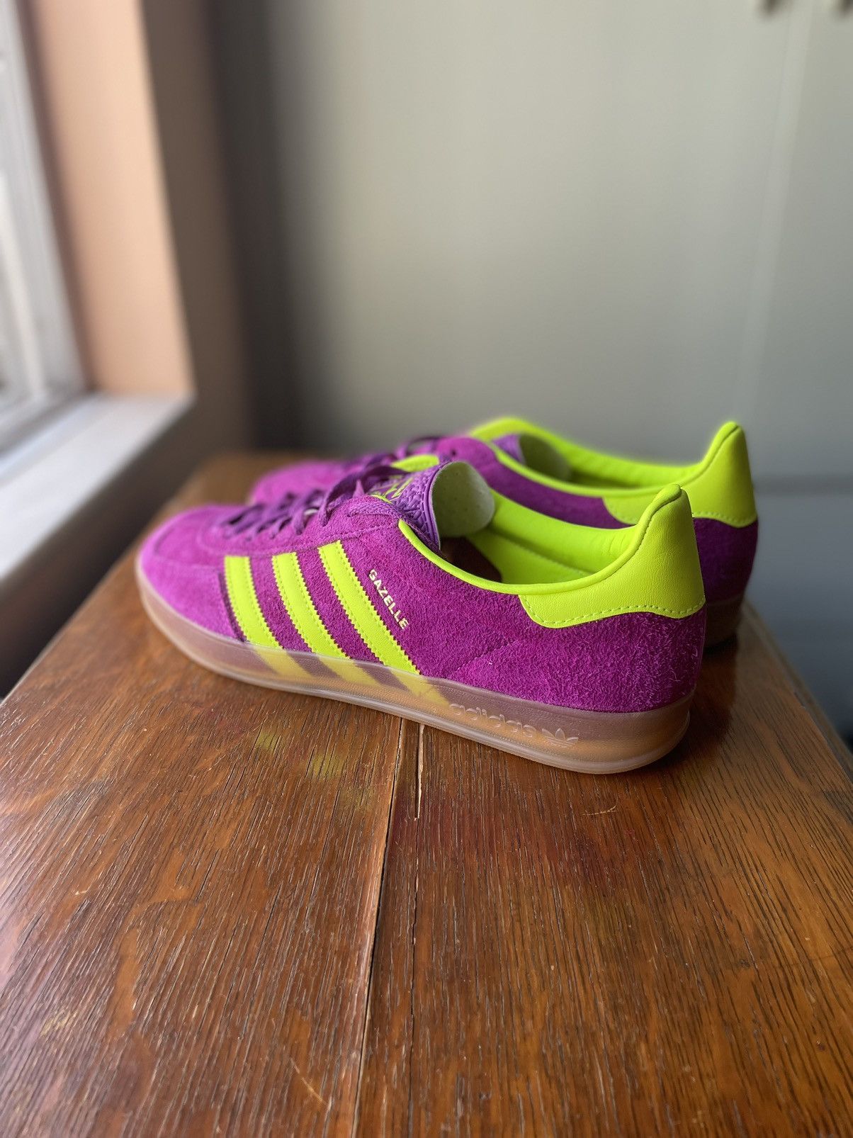 Adidas Adidas Originals Gazelle Indoor W Shock Purple / SolarYellow Size US 10.5 / EU 43-44 - 4 Thumbnail