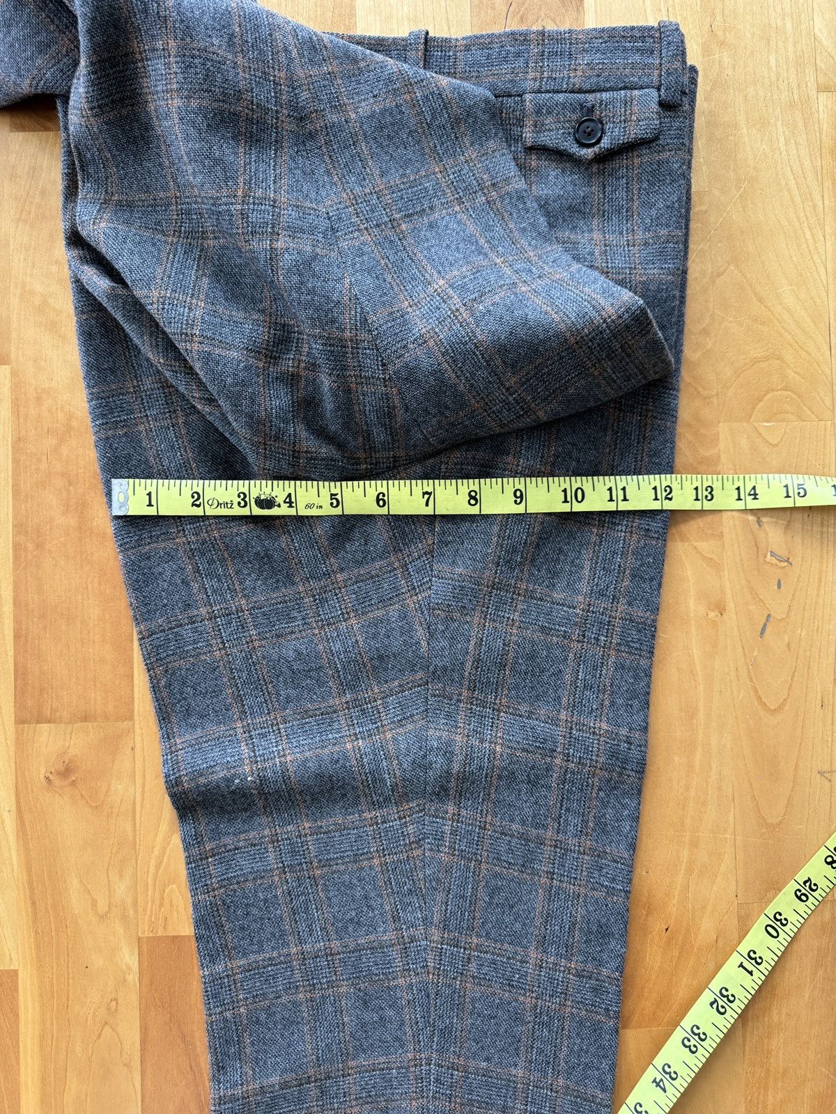 Billy Reid Billy Reid Size 30 Wool Plaid Cropped Trousers Size US 30 / EU 46 - 4 Thumbnail