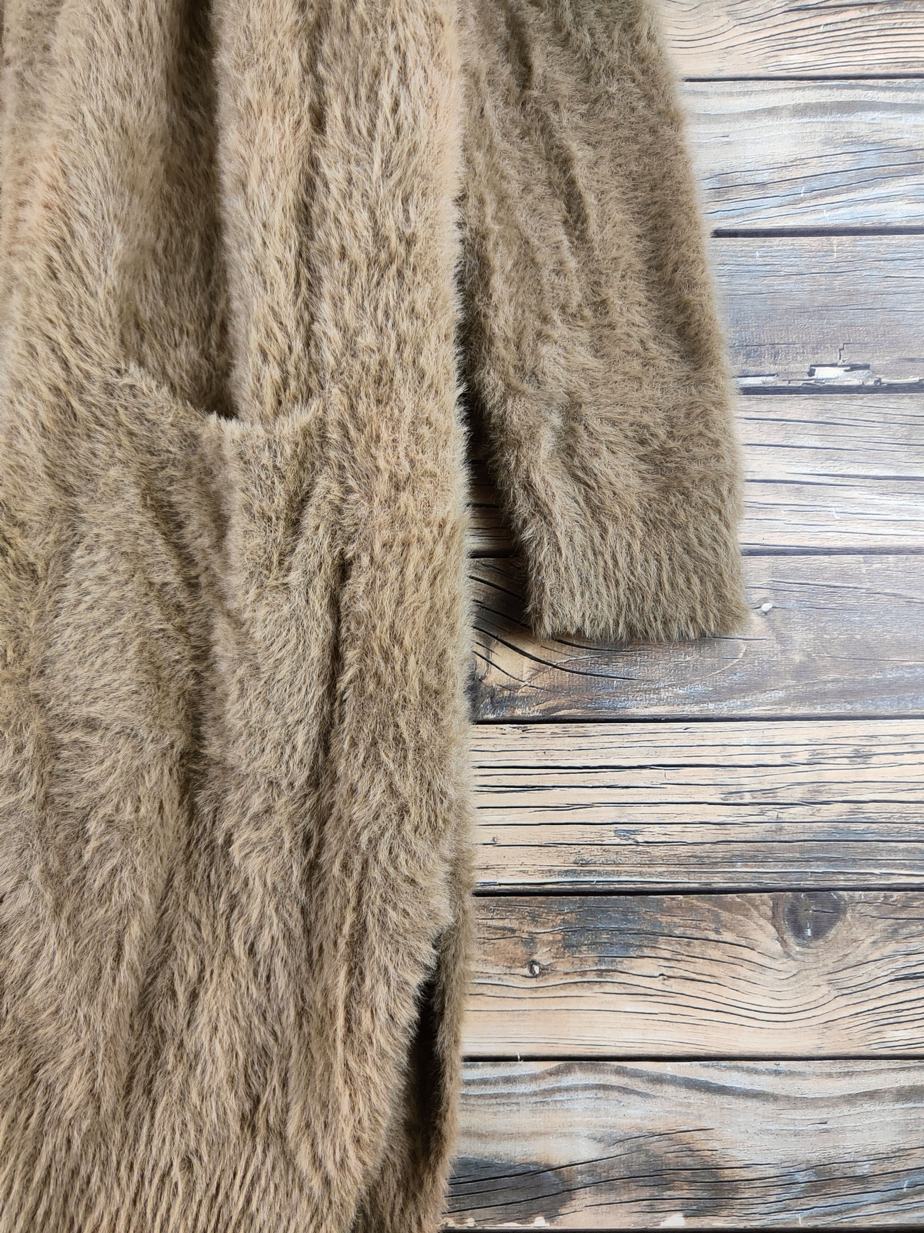 Japanese Brand DL Reor Light Brown faded shaggy Fur Mohair Knitwear #46-530 Size US M / EU 48-50 / 2 - 6 Thumbnail