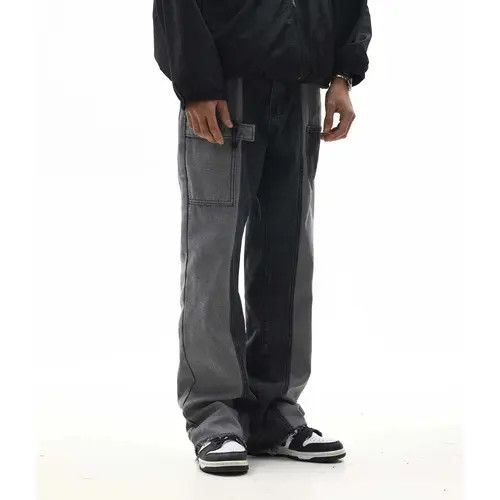 Japanese Brand Color Match Patchwork Baggy Denim Pant Size US 28 / EU 44 - 3 Thumbnail