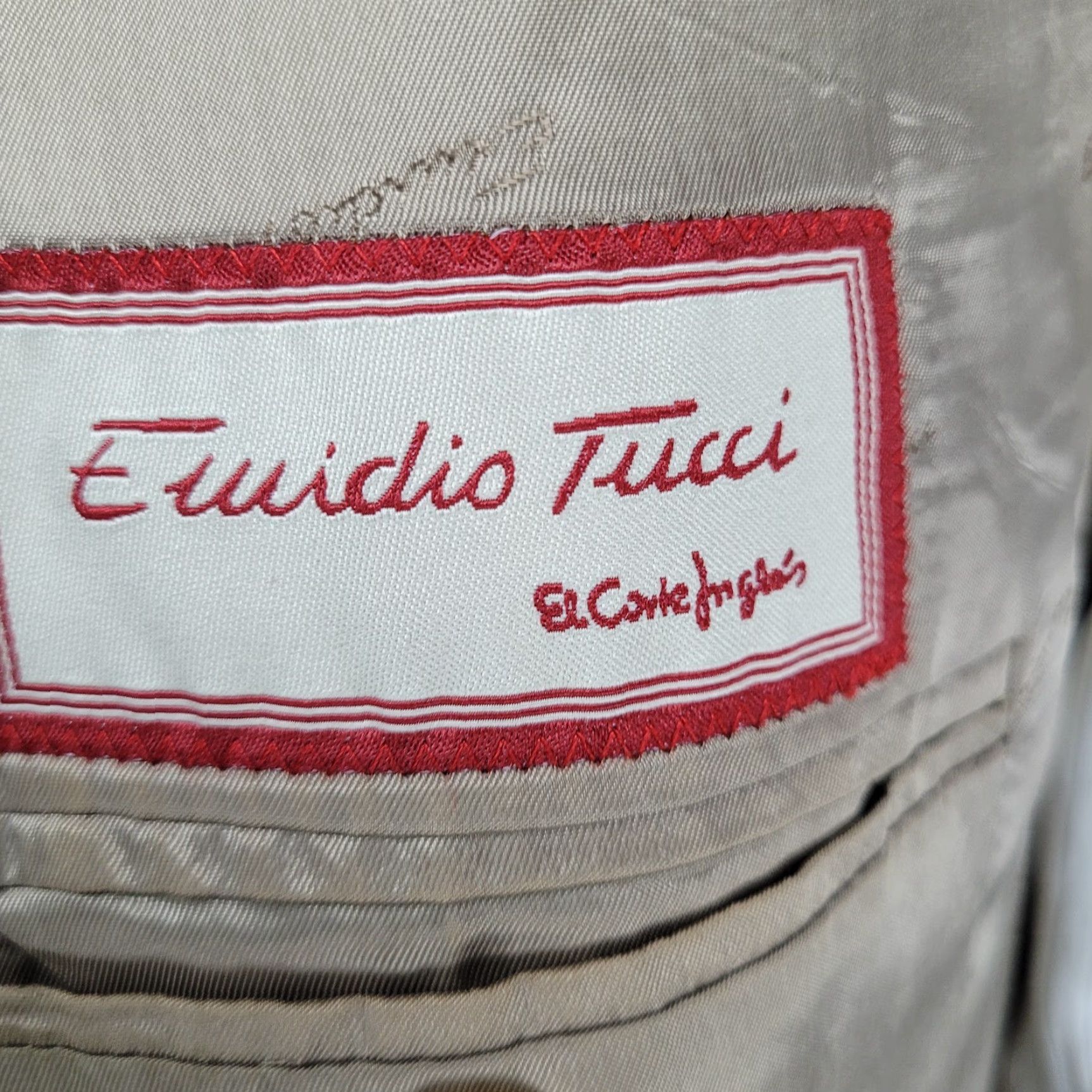 Vintage Emidio Tucci El Corte Ingles Brown Wool Check Two-Piece Suit 54L US 44L (35x32) Mens Size 54R - 3 Thumbnail