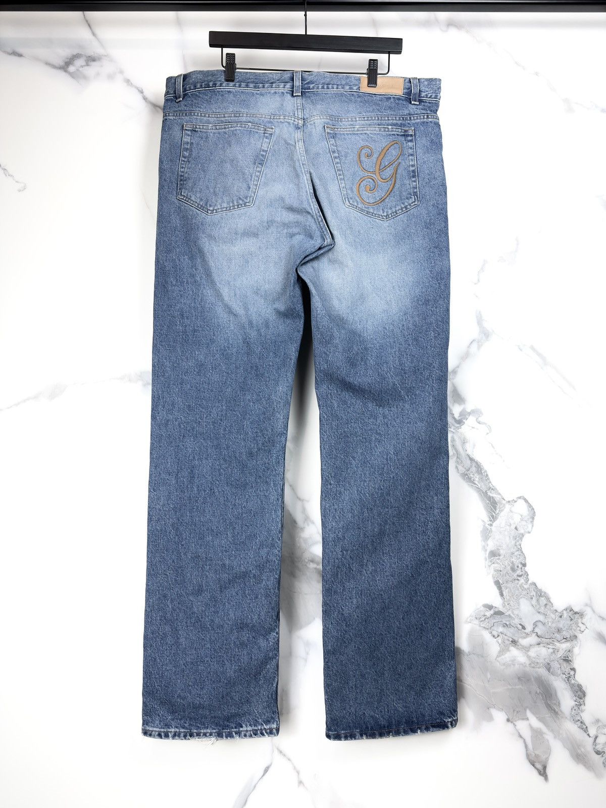 Gucci FW01 Gucci By Tom Ford Vintage Embroidered G Denim Jeans Size US 40 / EU 56 - 1 Thumbnail