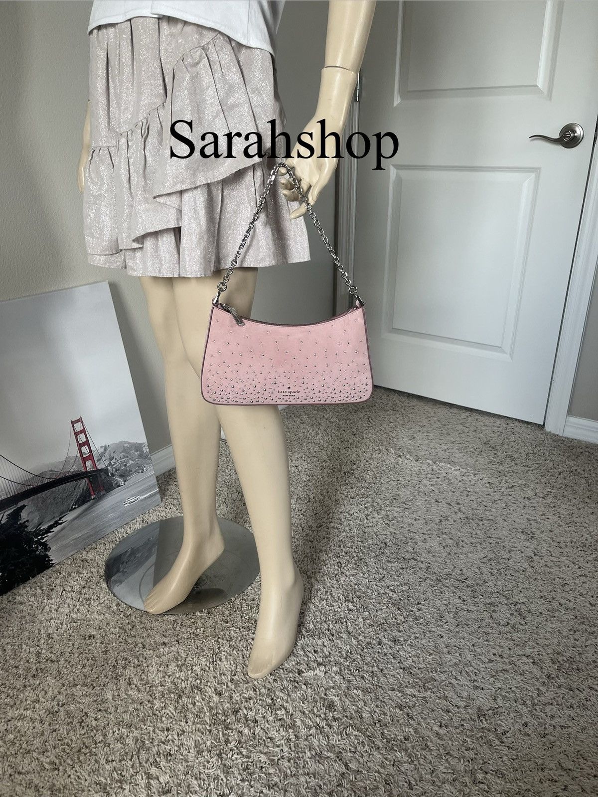 Kate Spade Kate Spade Margot Studded Suede Shoulder Bag Size ONE SIZE - 9 Thumbnail