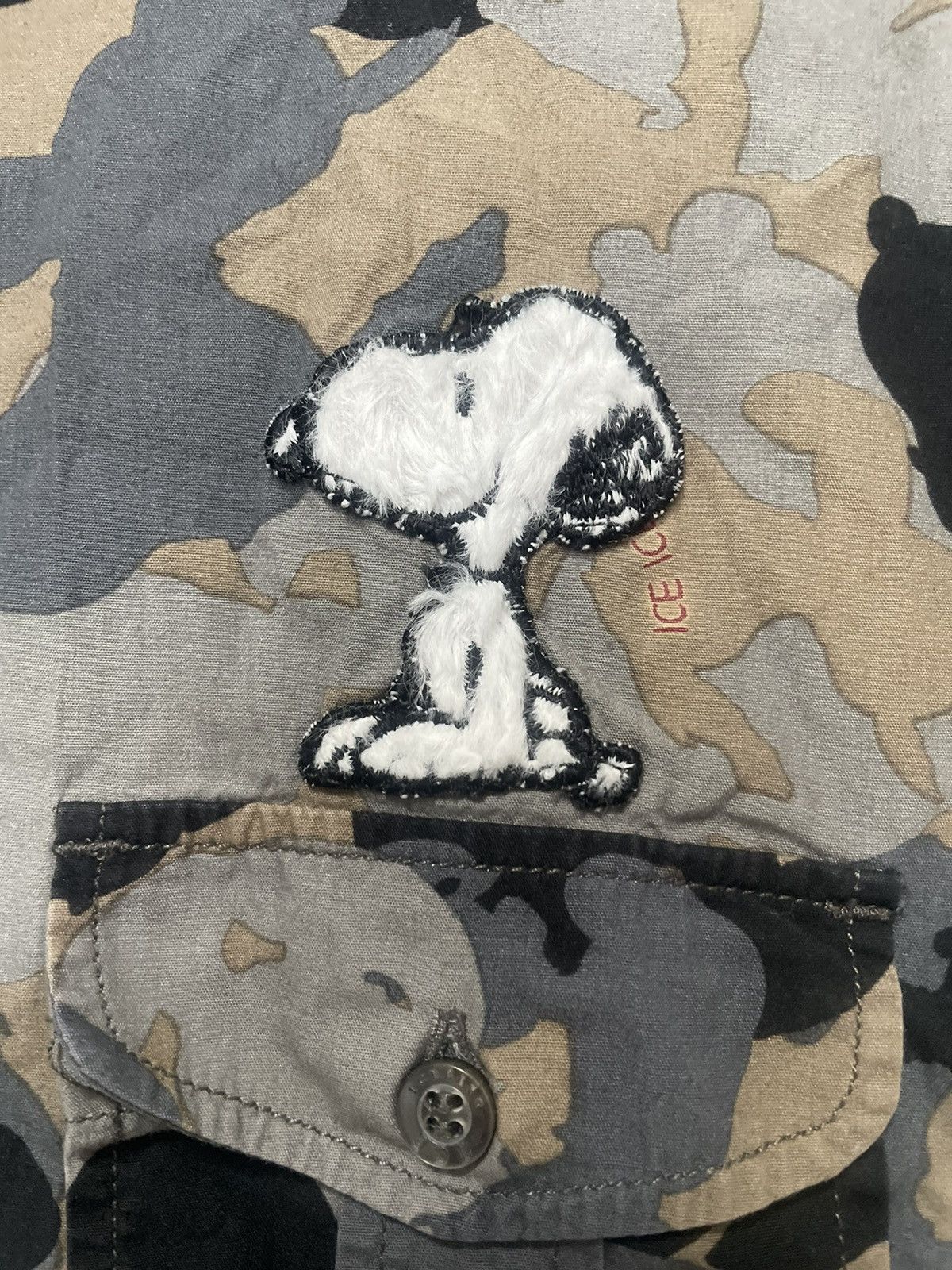 Iceberg × Peanuts Iceberg Snoopy Monogram Shirt Camo Logo Longsleeve Ice Size US XL / EU 56 / 4 - 8 Thumbnail