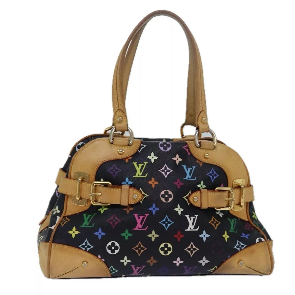 Louis Vuitton LOUIS VUITTON Monogram Multicolor Claudia Hand Bag Black Size ONE SIZE - 1 Thumbnail