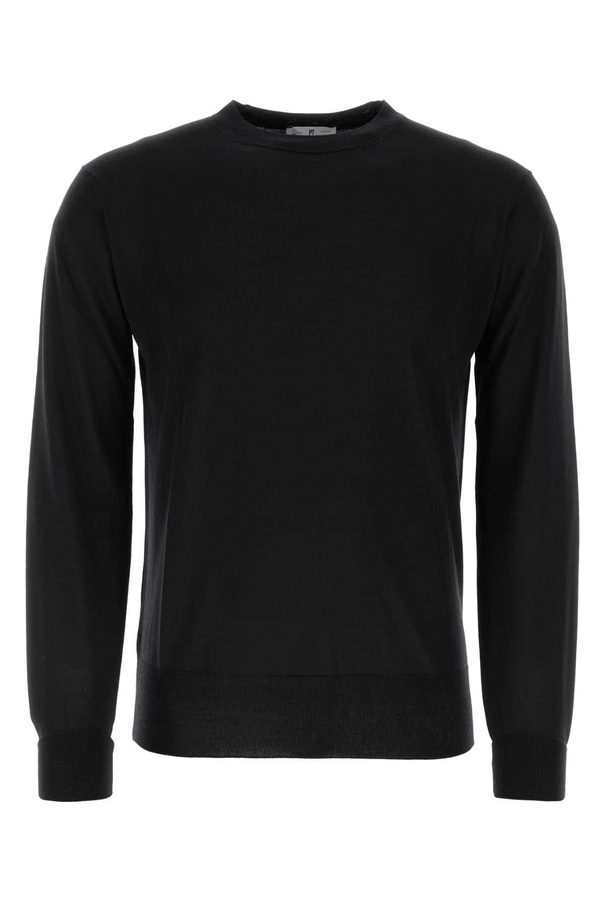 image of Pt Torino Black Wool Sweater, Men's (Size Small)