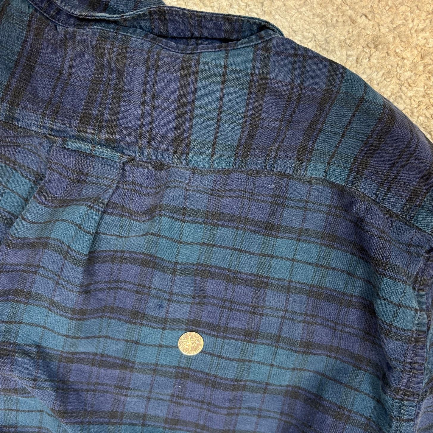Todd Snyder Todd Snyder One Pocket Blue Plaid Flannel Shirt Men's XL Size US XL / EU 56 / 4 - 11 Thumbnail