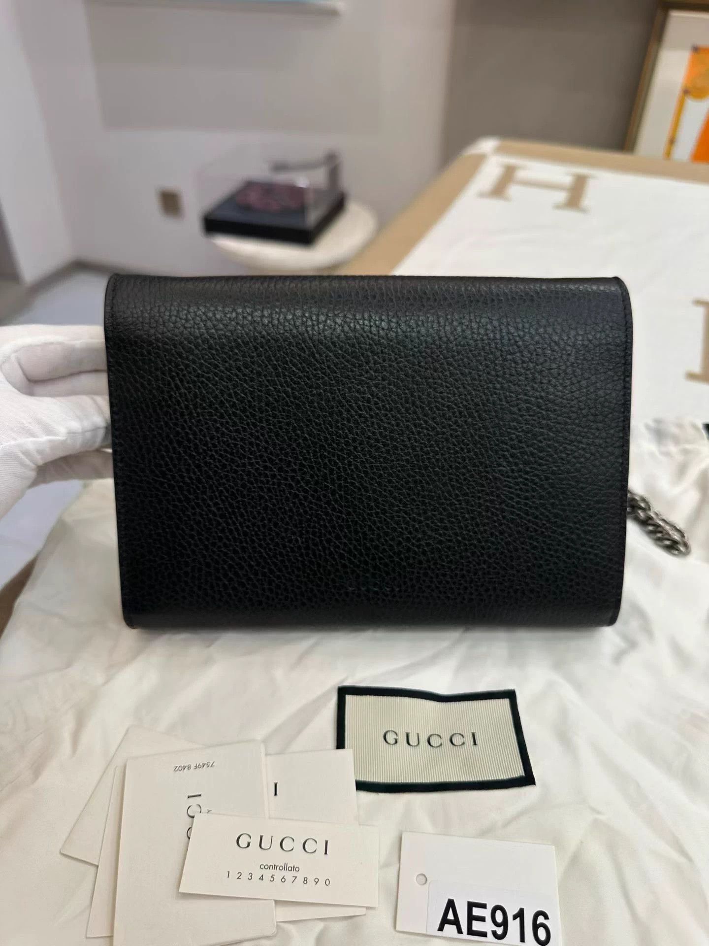 Gucci Gucci Dionysus WOC Black Crystal Buckle Leather Bag Size ONE SIZE - 4 Thumbnail