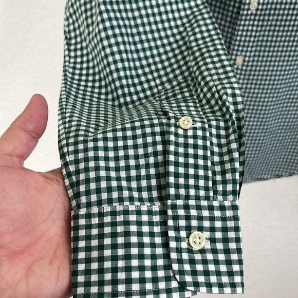 Polo Ralph Lauren × Ralph Lauren Polo by Ralph Lauren Men's Green Gingham Checkered Shirt Emb Size US L / EU 52-54 / 3 - 3 Thumbnail