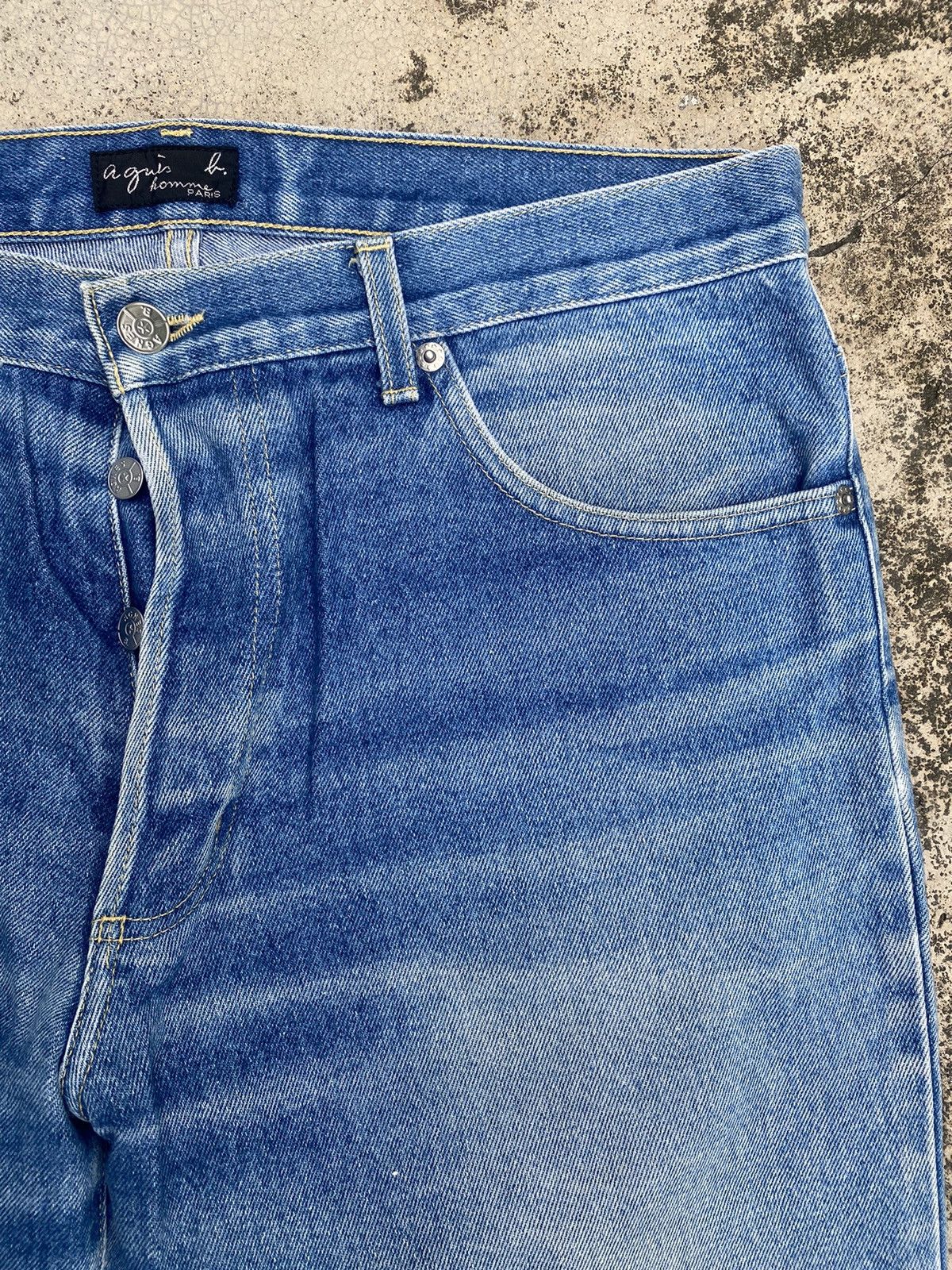 Designer × Japanese Brand × agnes b. Agnes B Homme Loose Faded Jeans Size US 32 / EU 48 - 3 Thumbnail