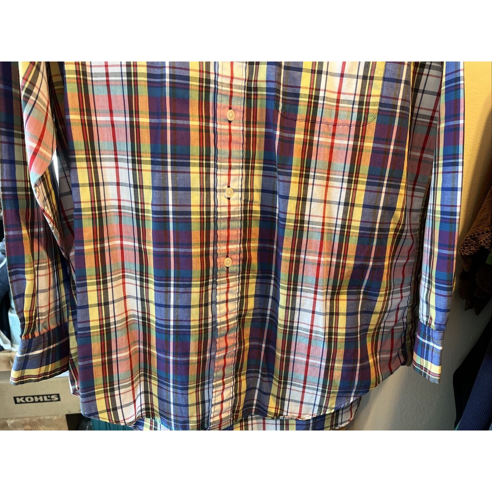 Other Christopher Hayes Men's L Multicolor Check LS Button Shirt Size US L / EU 52-54 / 3 - 10 Thumbnail