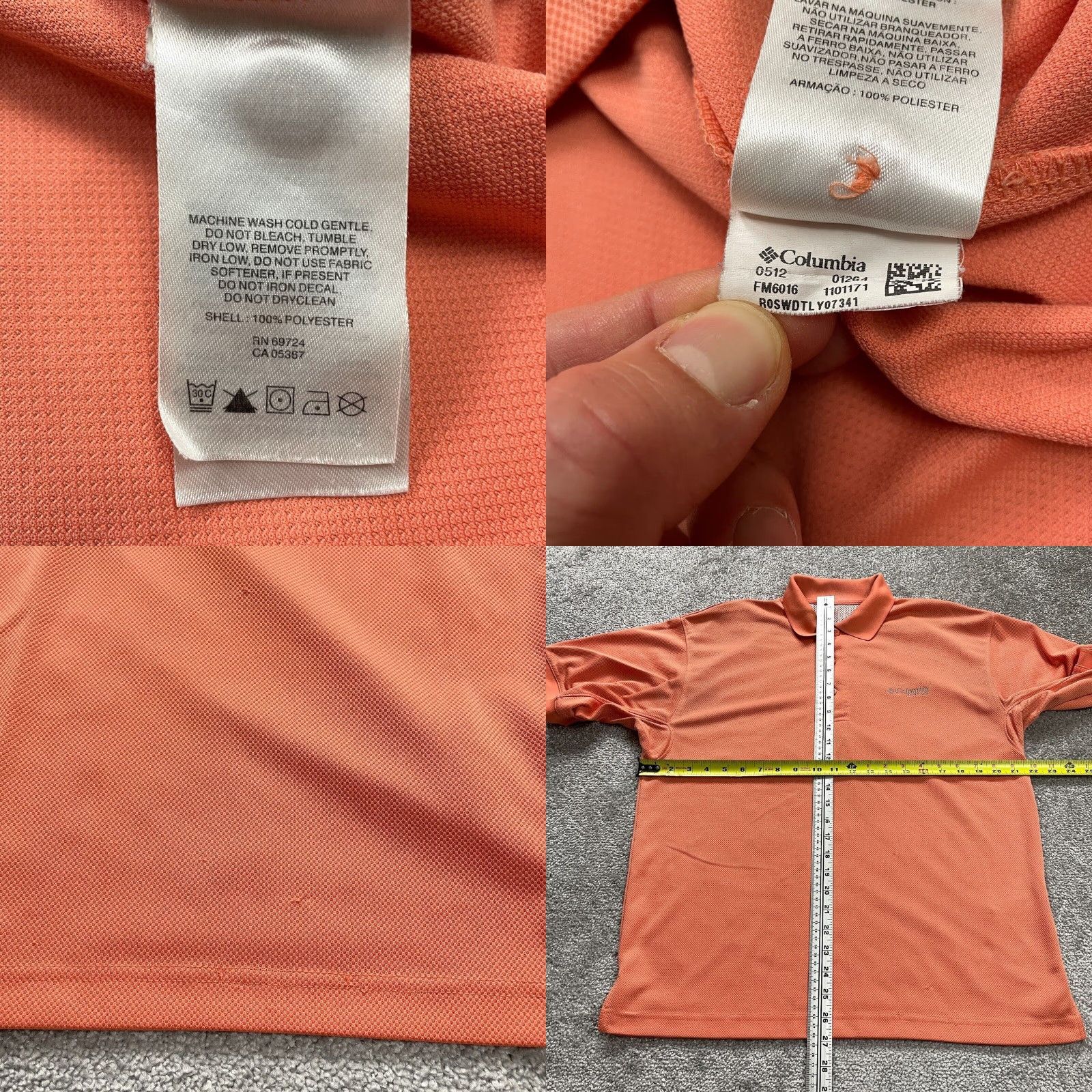 Vintage Columbia Polo Shirt Mens Large Orange PFG Omni-Shade Perfect Cast Shirt Short Sleeve Golf Casual Activewear Size US L / EU 52-54 / 3 - 8 Thumbnail
