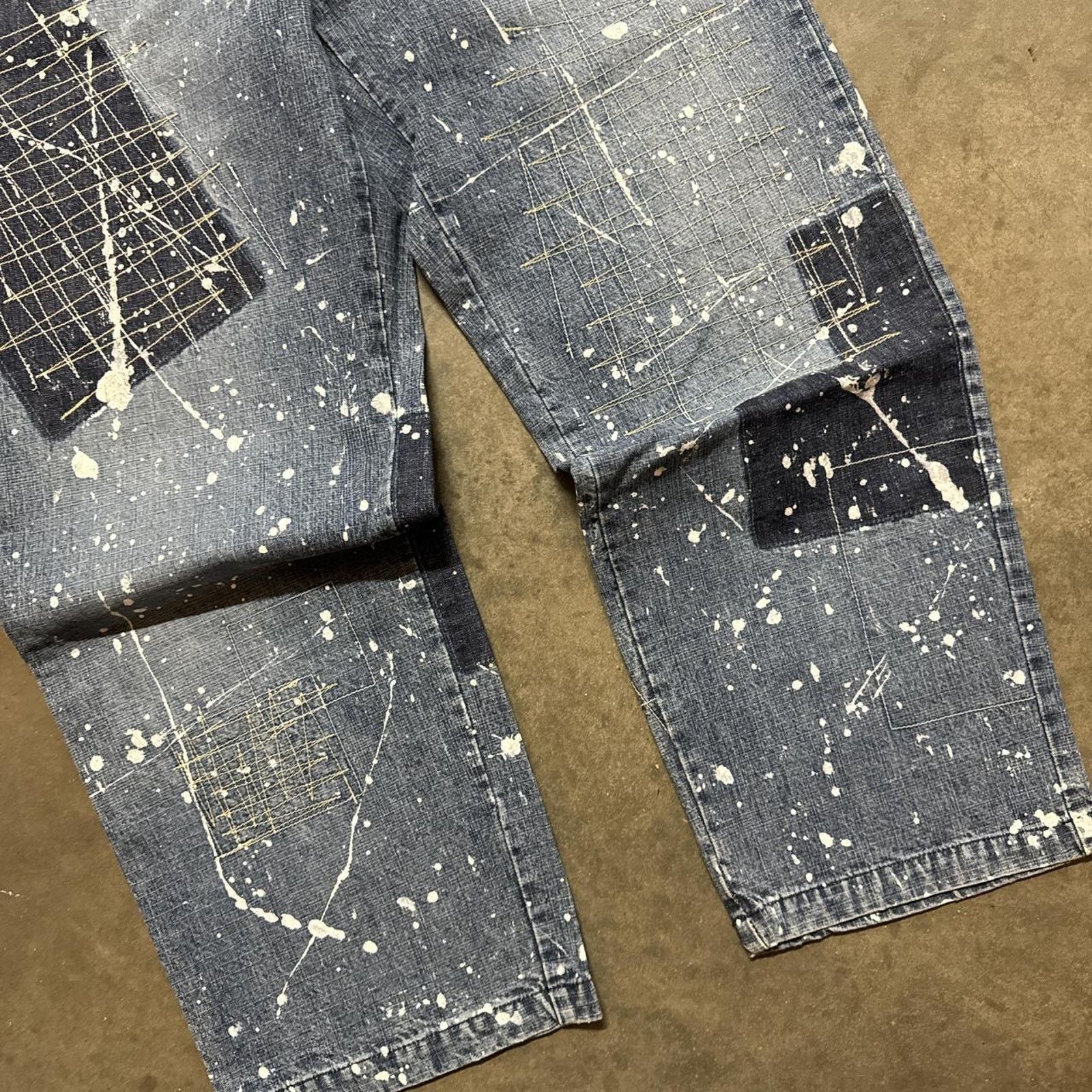 Southpole × Vintage Vintage Deadstock Y2K Southpole Paint Splatter Denim Jeans Size US 32 / EU 48 - 3 Thumbnail
