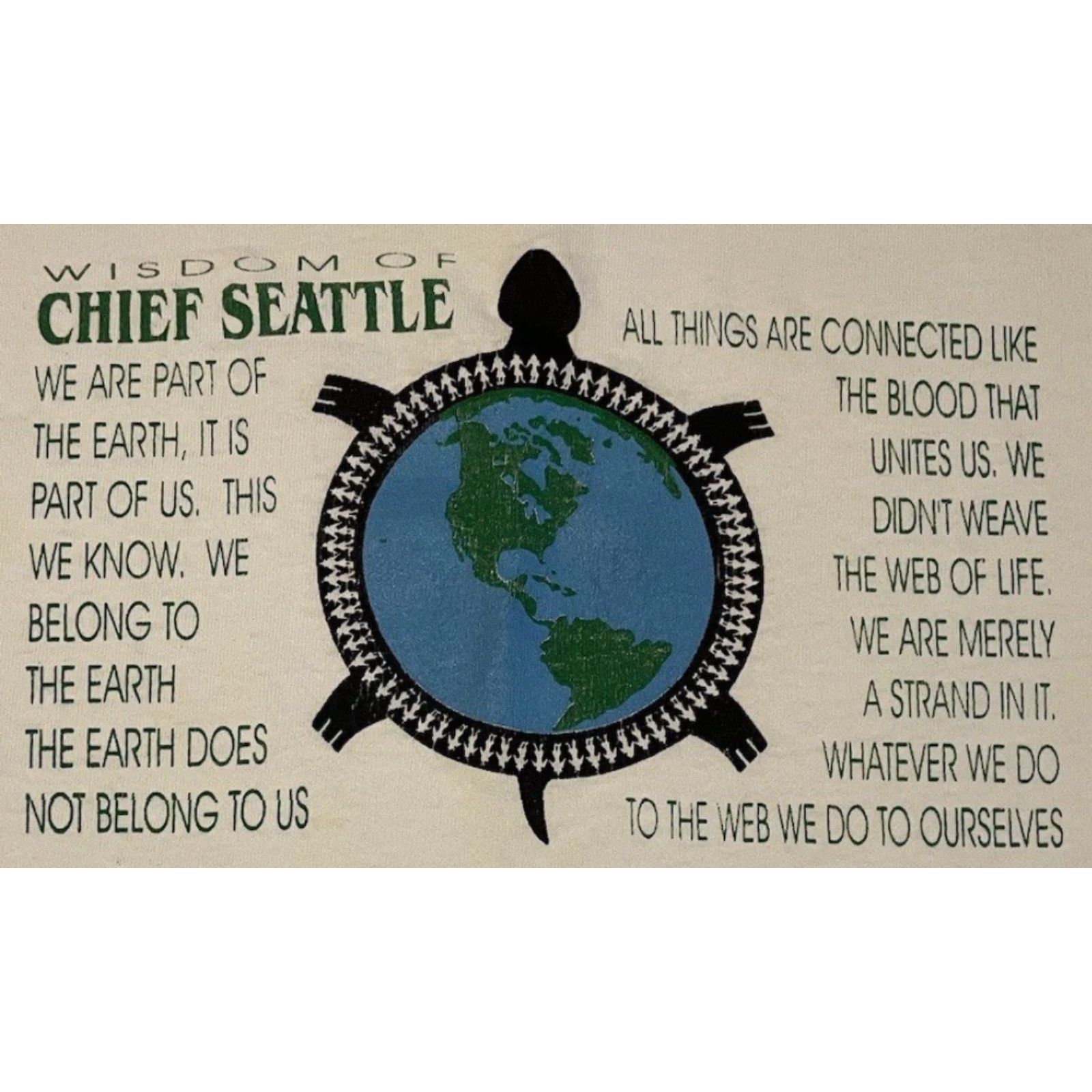 Vintage VINTAGE Wisdom Of Chief Seattle Boxy Shirt S M USA White 90s 80s Nature Earth Recycle Conservation Hippie Punk Rock Surf Skate USA Mens Shirt S M Size US S / EU 44-46 / 1 - 2 Thumbnail