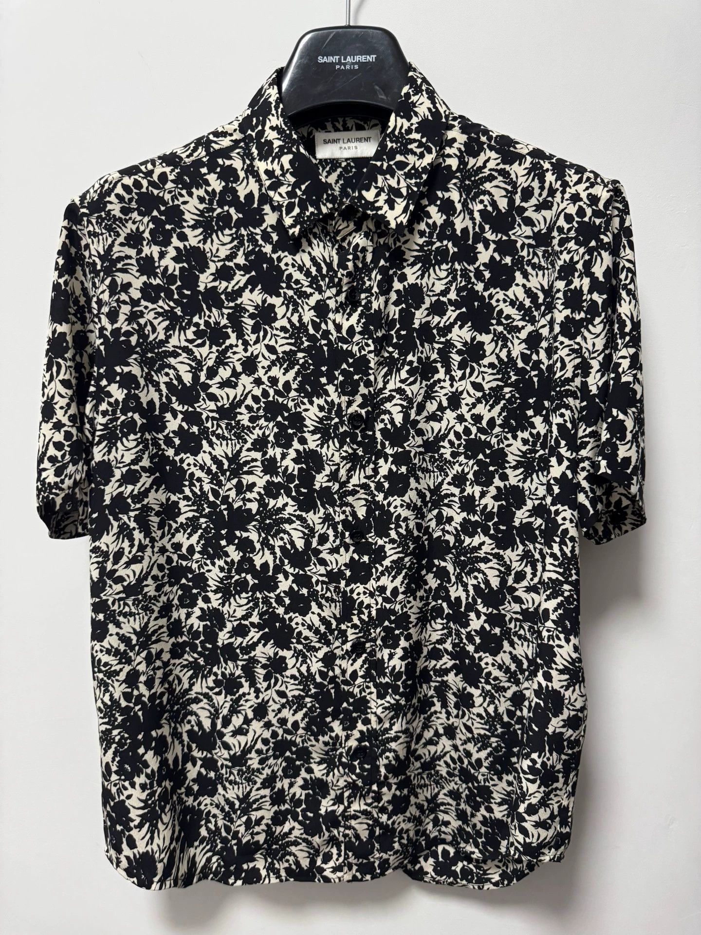 Saint Laurent Paris Saint Laurent Silk Artistic All-Over Floral Print Shirt Size US M / EU 48-50 / 2 - 1 Thumbnail