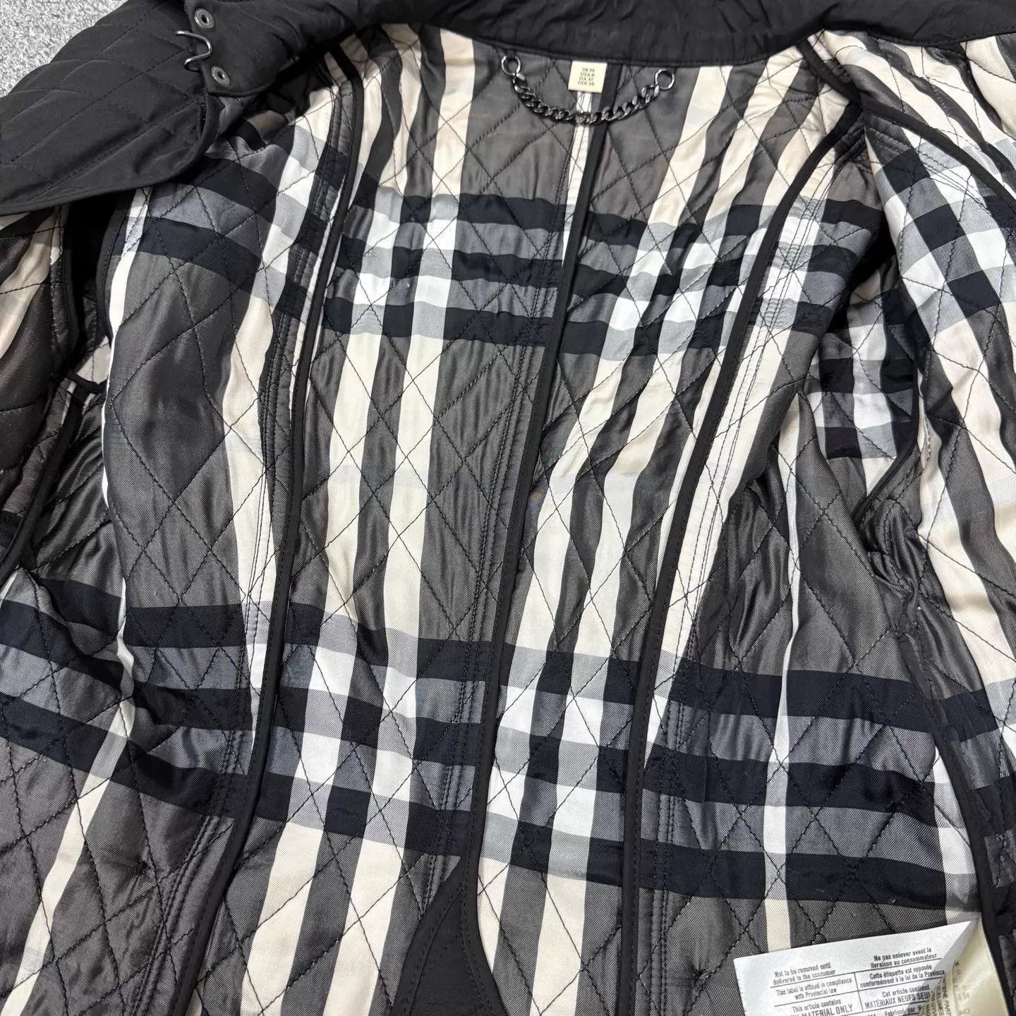 Burberry Burberry Black Quilted Check Jacket UK10 99 New Size M / US 6-8 / IT 42-44 - 4 Thumbnail