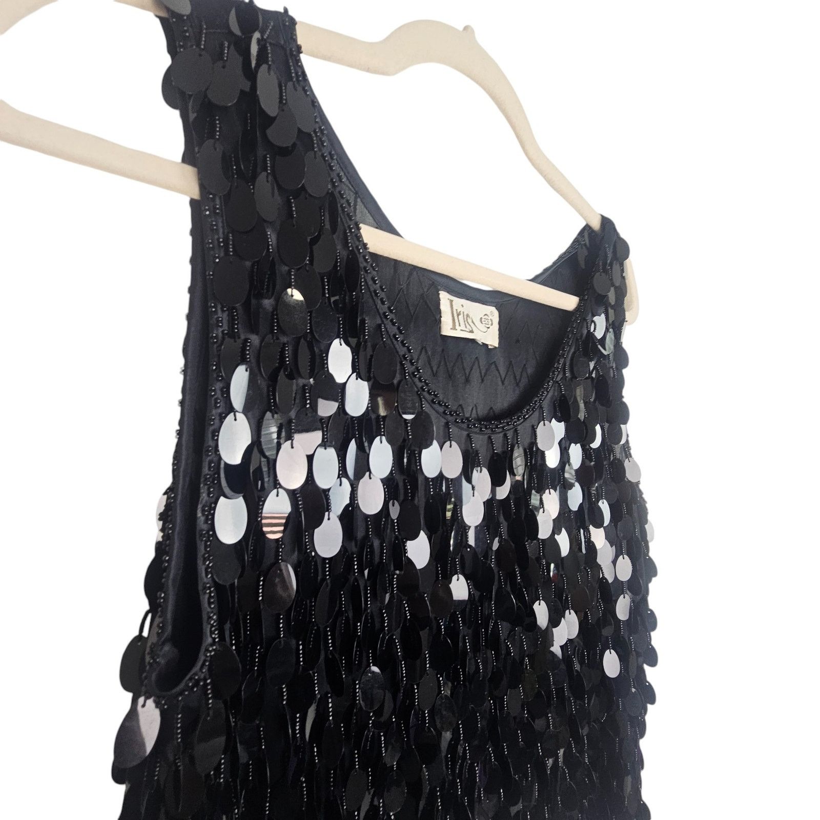 Iris von Arnim Iris Womens Sequin Tank Top M Beaded Glam Yacht Formal Party Size M / US 6-8 / IT 42-44 - 4 Thumbnail