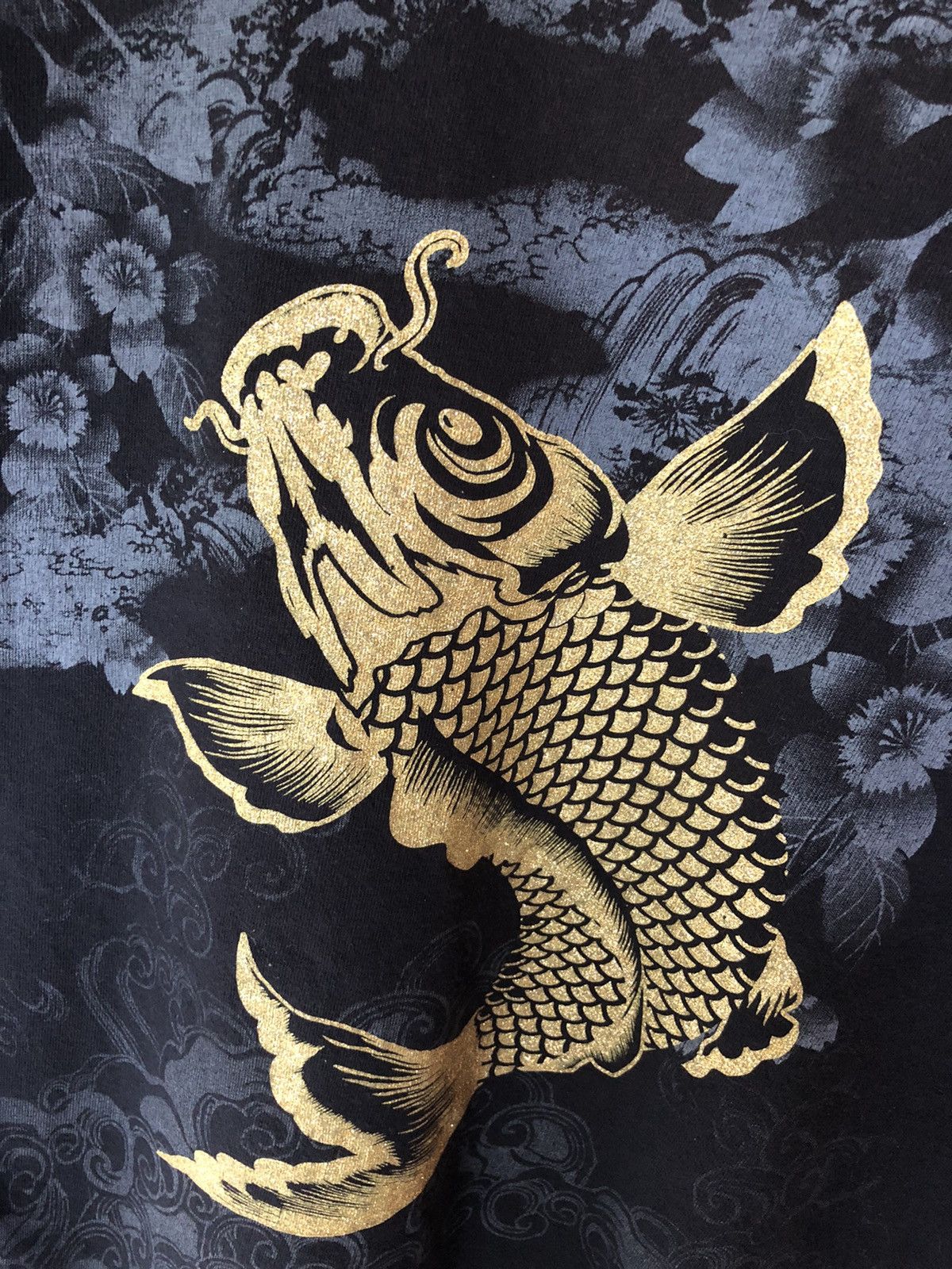 Bullet Noise Vintage Bullet Noise Sukajan Fish Gold Long Sleeve Tee Size US XL / EU 56 / 4 - 9 Thumbnail