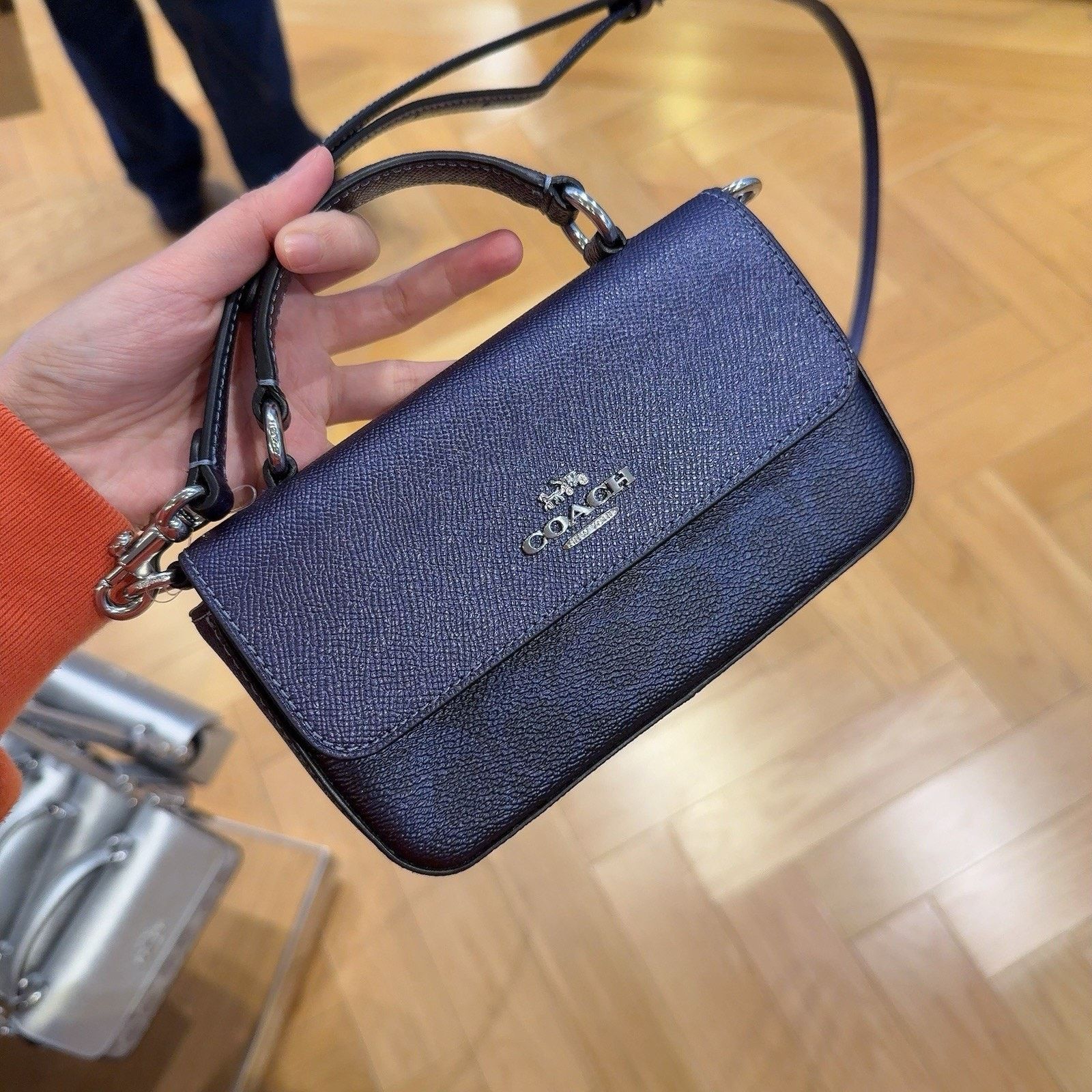 Coach NWT Coach Mini Josie Top Handle Bag Canvas CCK68 Blue/Navy Size ONE SIZE - 1 Thumbnail