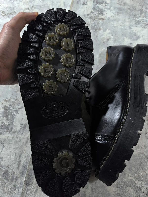 Leather Chunky Steel Cap Punk Leather Shoes Made in England 90s Size US 11 / EU 44 - 17 Thumbnail