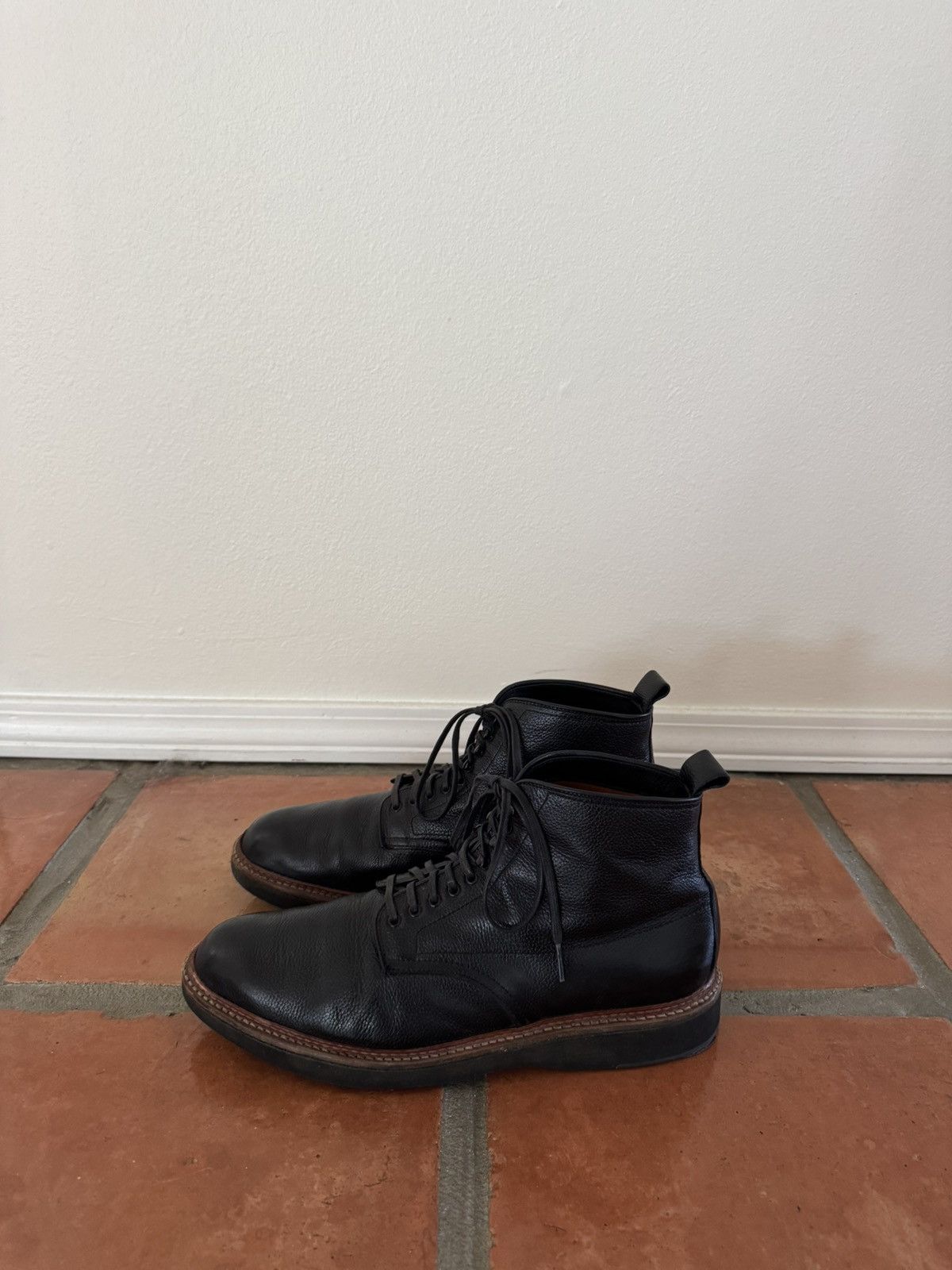 Alden Alden Plain Toe Wedge Boot D9841H Black Regina Grain Calf Size US 11 / EU 44 - 3 Thumbnail
