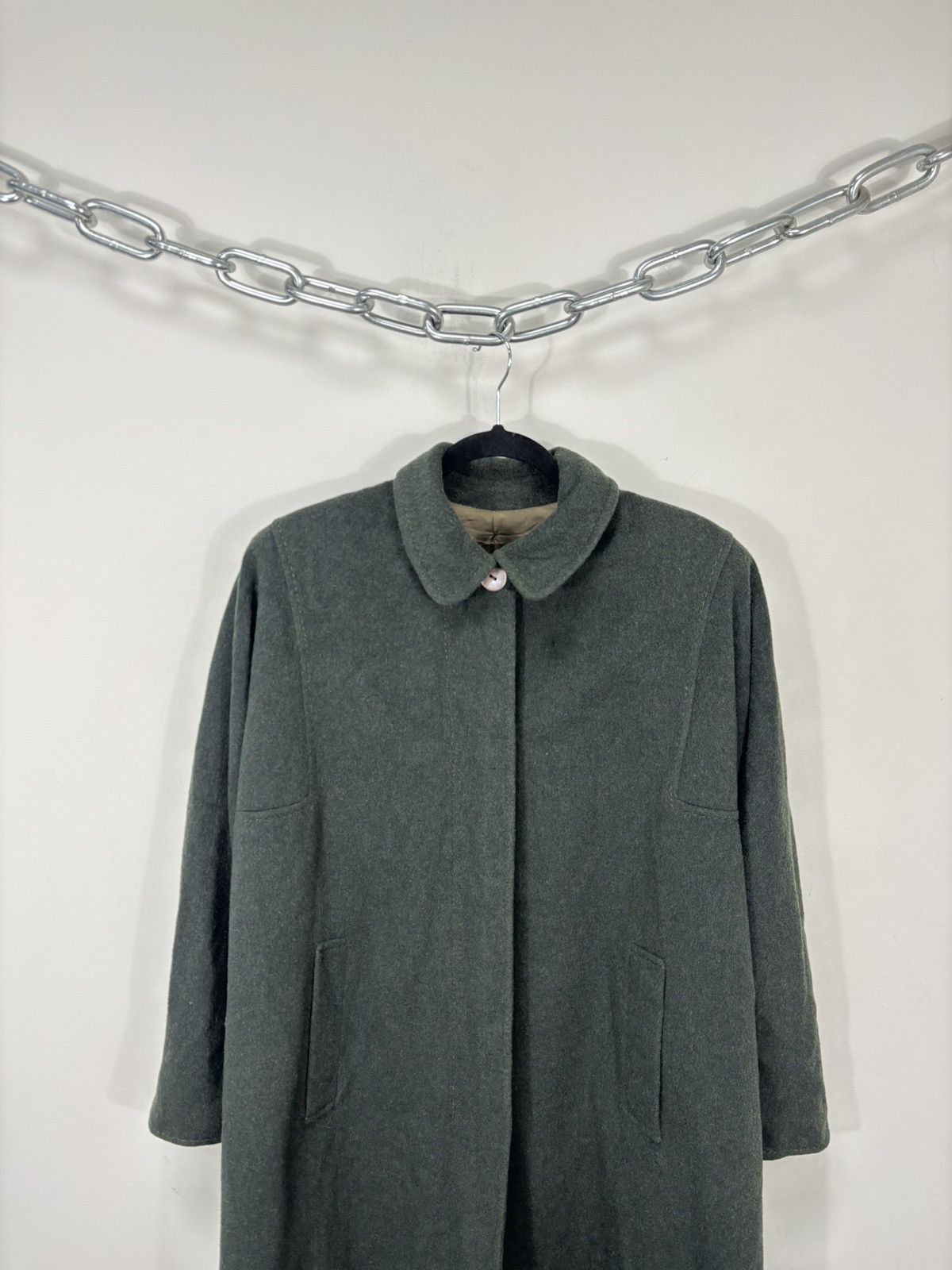 Other Vintage Moessmer Women’s Tiroler Loden Wool Alpaca Overcoat Size L / US 10 / IT 46 - 4 Thumbnail