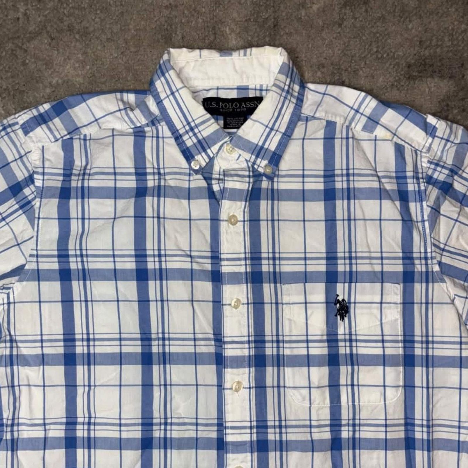 U.S. Polo Assn. Y2K U.S. Polo Assn. Plaid Button Up Shirt Size US M / EU 48-50 / 2 - 2 Thumbnail