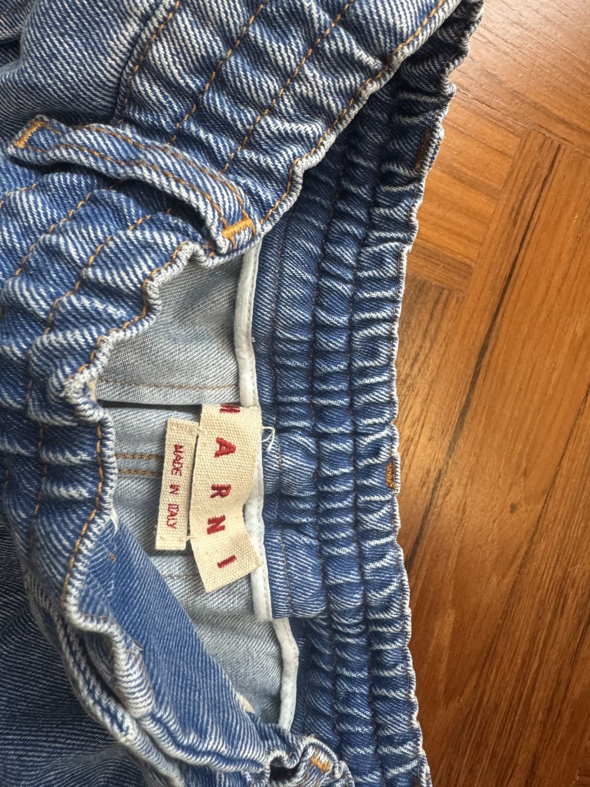 Marni Blue Denim Cargo Pants Size US 29 - 7 Thumbnail