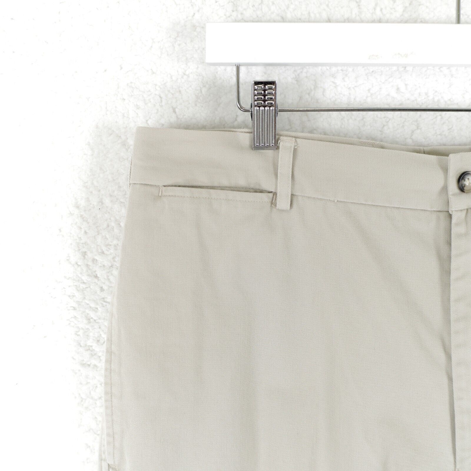 Other Faconnable Cream Gray Flat Front High Rise Cotton Chino Pant Size US 34 / EU 50 - 2 Thumbnail