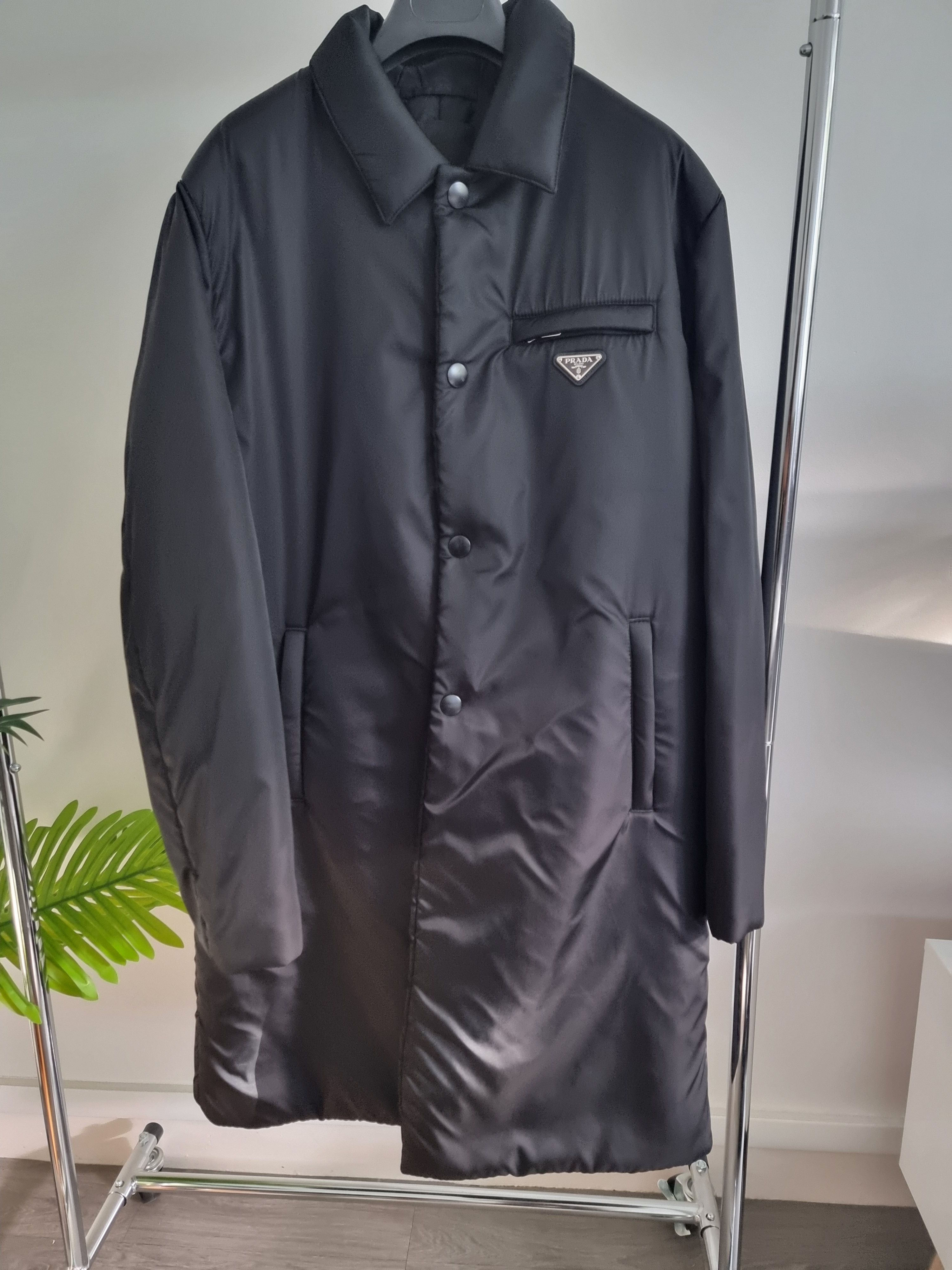 image of Prada Renylon Parka Size Xxl in Black, Men's