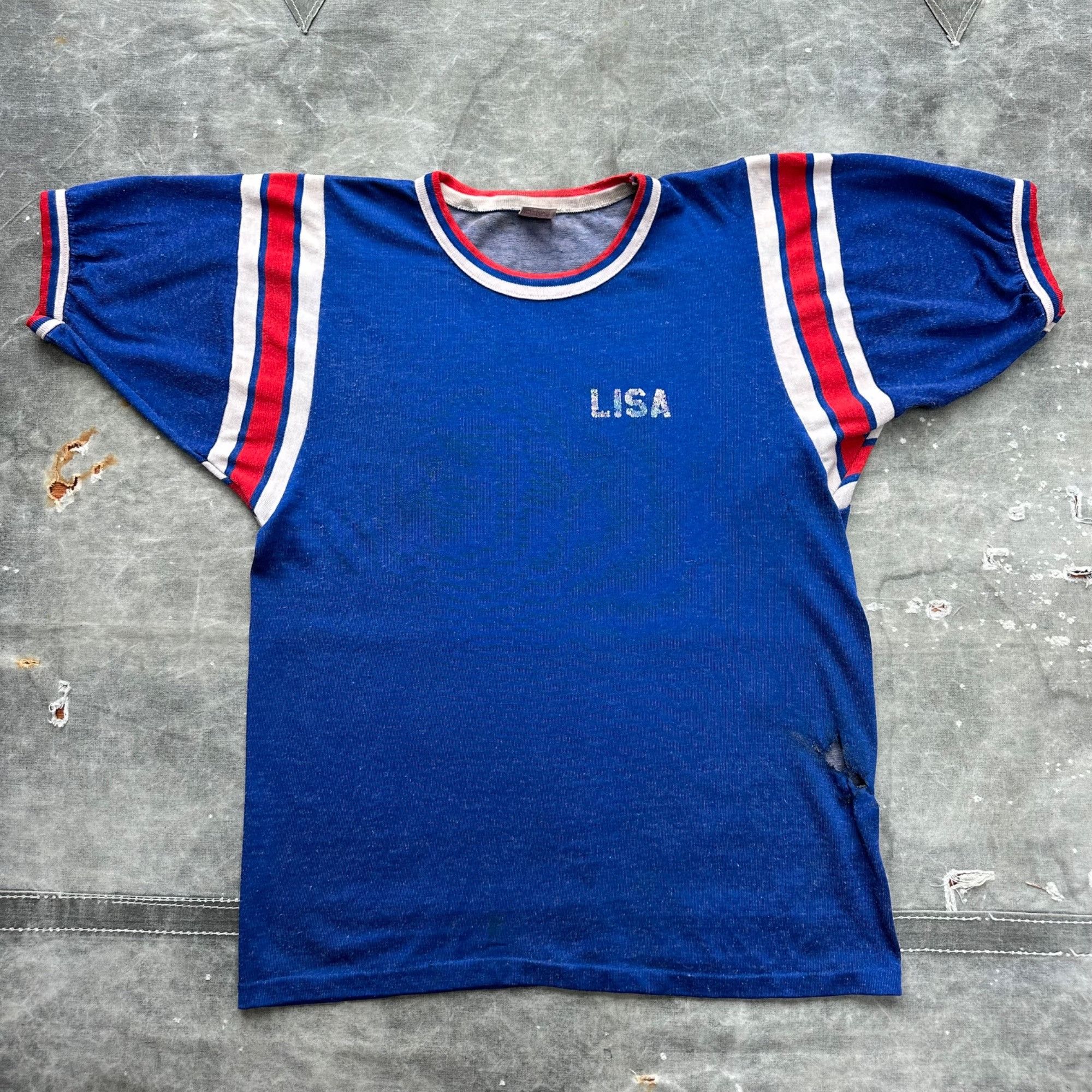 Vintage Vintage 1940s/50s Mason Rayon Cheerleading Jersey Shirt Size US M / EU 48-50 / 2 - 1 Thumbnail