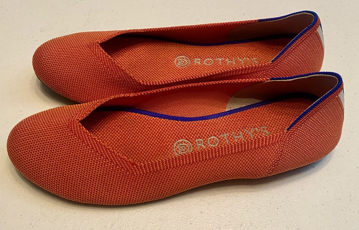 Rothy's Rothy's The Flats Persimmon Marina Heel Stripe 8.5 US Size US 8.5 / IT 38.5 - 3 Thumbnail