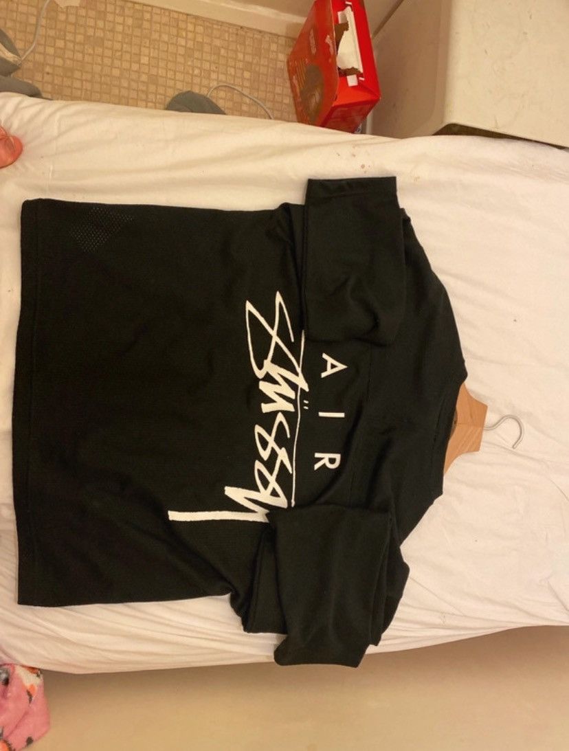 image of Nike X Stüssy Dri-Fit Mesh Jerssy in Black, Men's (Size XS)