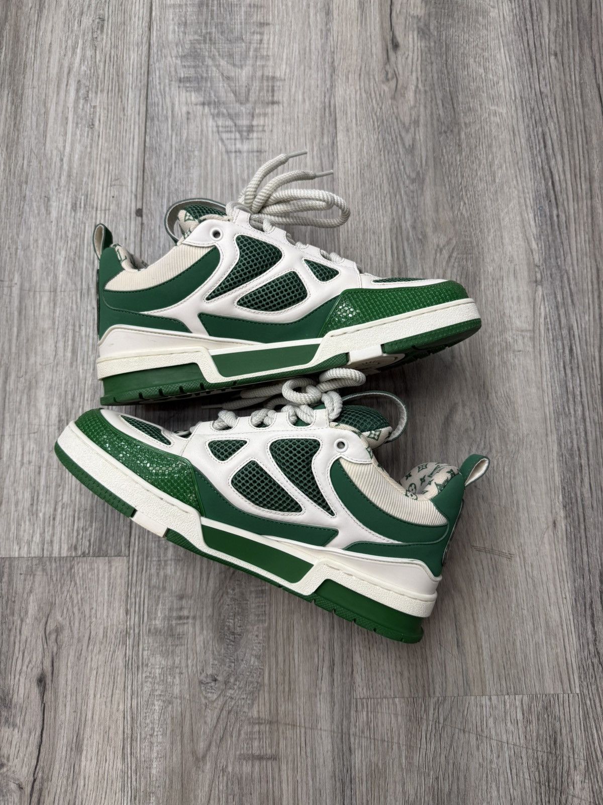 Louis Vuitton Louis Vuitton - LV Skate Sneakers (Green/White) Size US 10.5 / EU 43-44 - 3 Thumbnail
