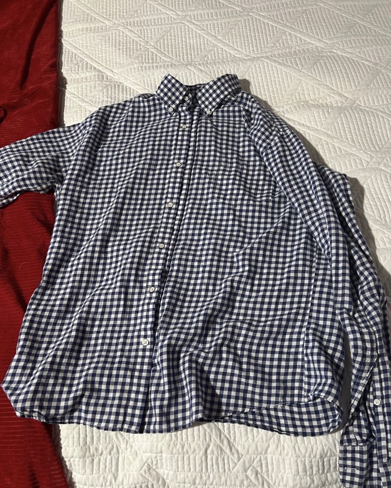 Peter Millar Peter Millar Navy and White Button Up Shirt Size US L / EU 52-54 / 3 - 1 Thumbnail