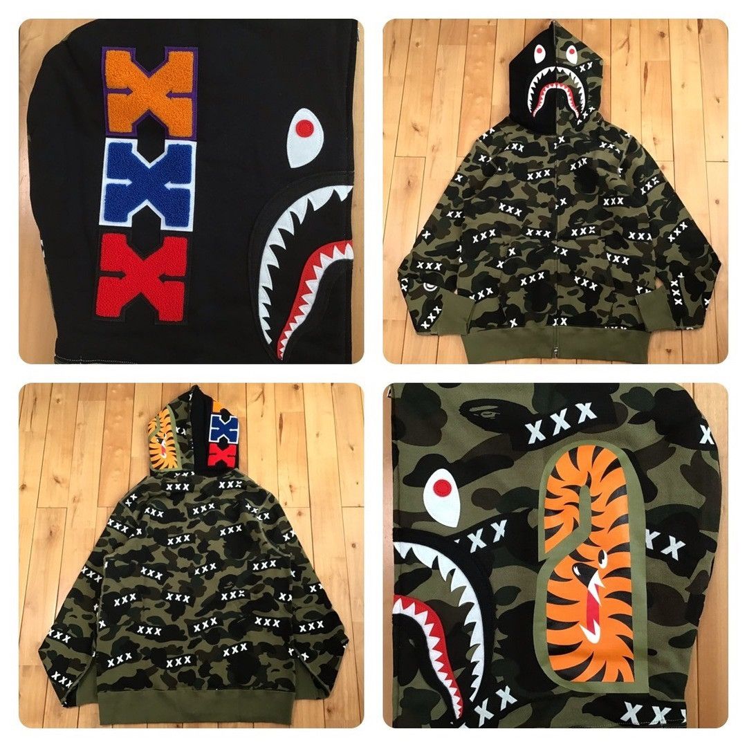 Bape BAPE × GOD SELECTION XXX Shark Full Zip Hoodie a bathing ape Size US L / EU 52-54 / 3 - 1 Thumbnail
