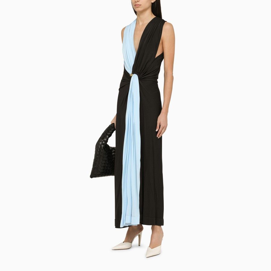 Bottega Veneta o1d2blof0824 Long Dress in Black & Light Blue Size S / US 4 / IT 40 - 2 Thumbnail